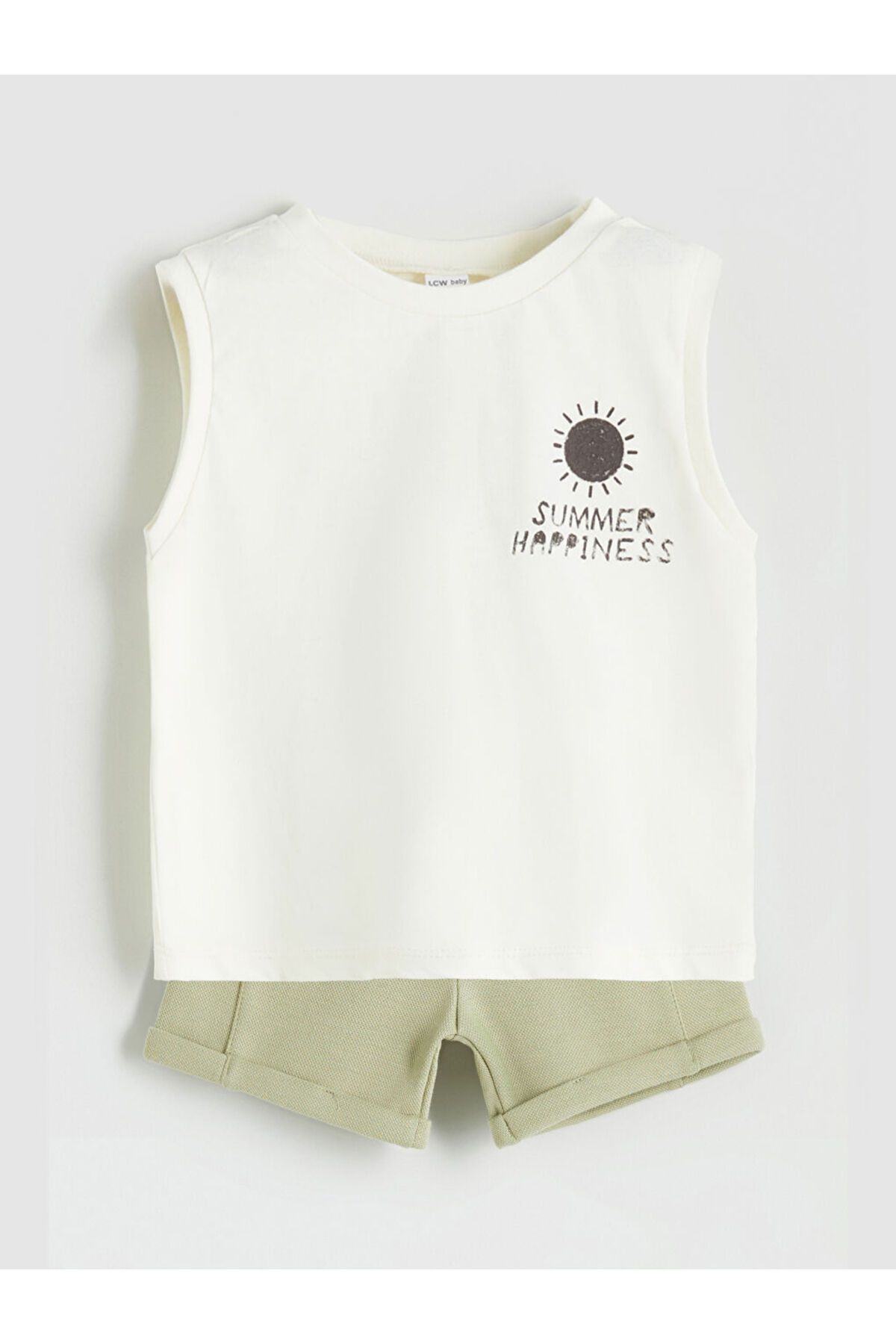 LC Waikiki-Sparkling Selections from Shining Store |   Sari Printed Baby Boy Undershirt and Shorts 2-Pack 1
