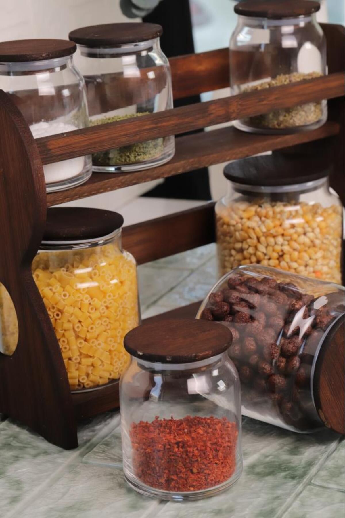 Bambum-Nero - Bench - 8 Piece 2 Tier Spice Rack Set with Stand 7
