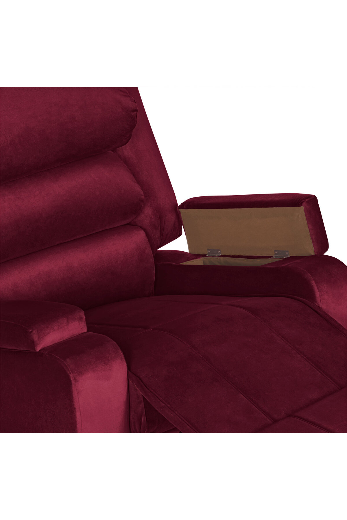 Lazy Vibes-Reflex Comfort - Practical Velvet Recliner Chair with Storage Box | Rocking 7