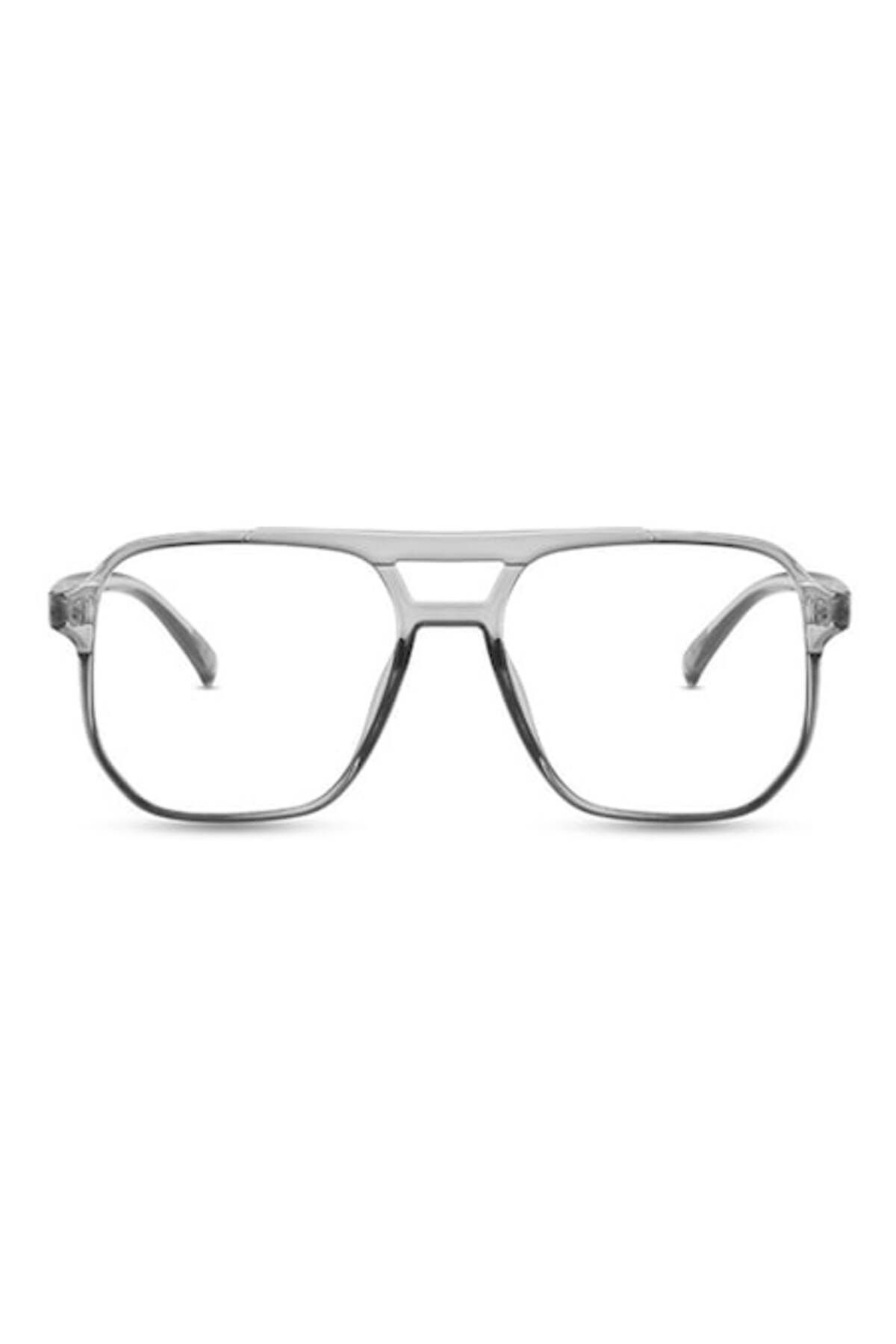 GERICOM-Transparent Lens Glasses with Computer Protection, Non-Diopter, Aviator Style 1