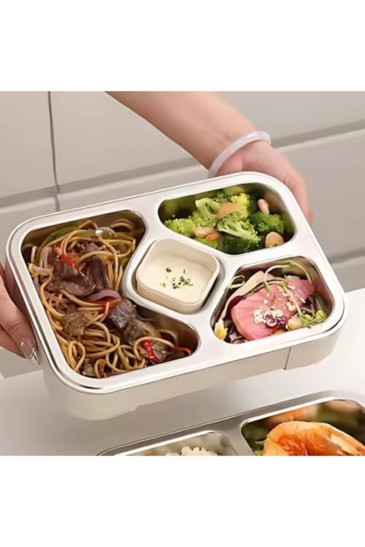 Twisoo-Stainless Steel Lunch Box – Stackable Food Container with Leak-Proof Seal, Waterproof Compa 3