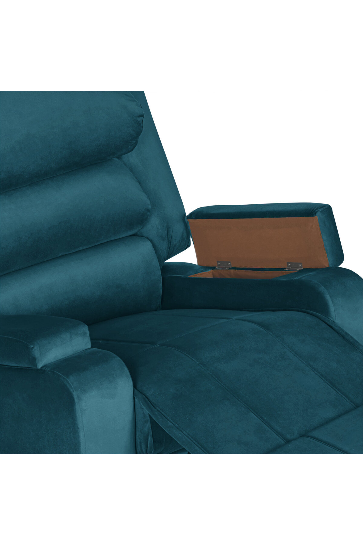 Lazy Vibes-Reflex Comfort - Practical Velvet Recliner Chair with Storage Box | Rocking 7