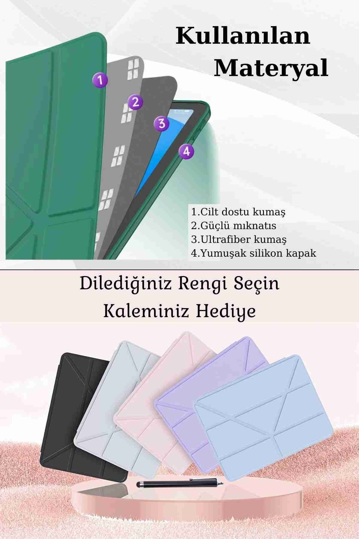 Fuchsia-حافظة تابلت Honor Pad X9A متوافقة مع حامل ثلاثي الطي مقاس 11.5 بوصة مع حجرة لقلم 6