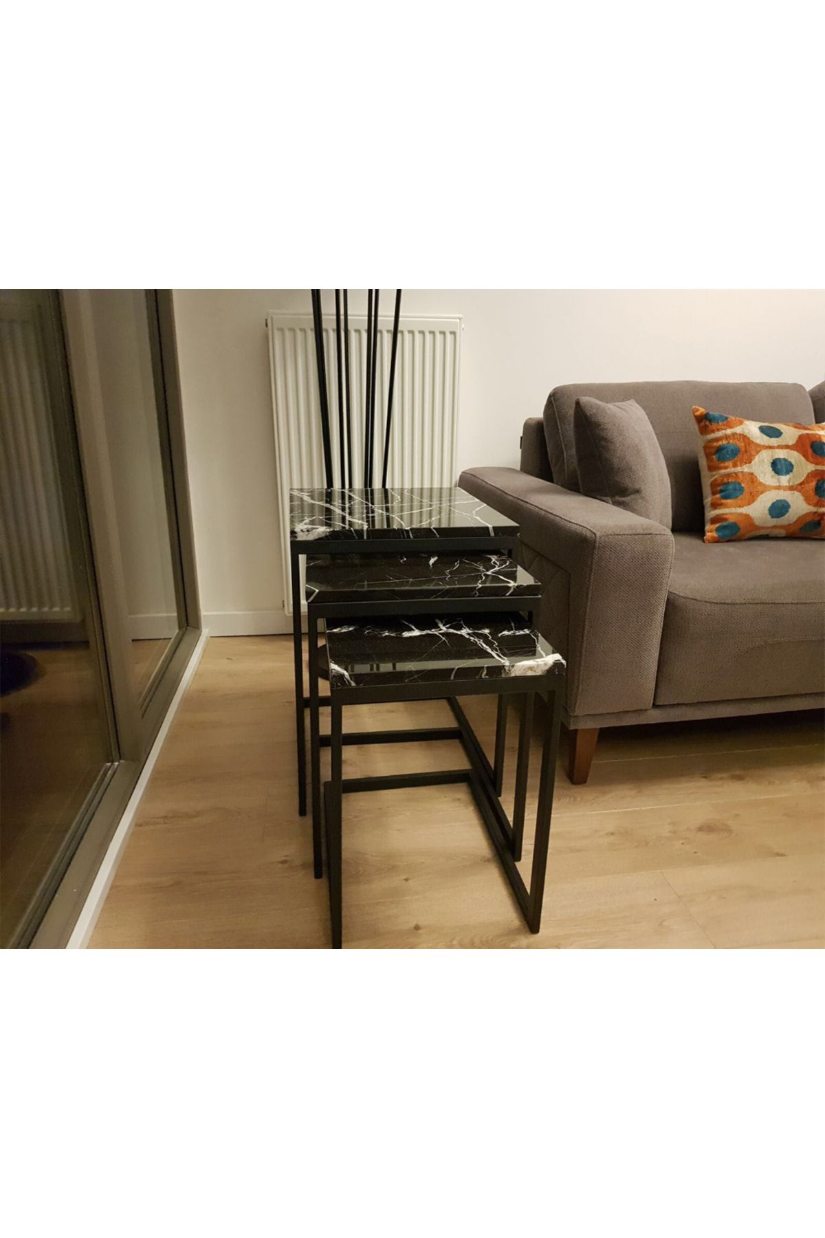 Türkiye-Nesting Coffee Table, Set Of 3 End Tables For Living Room, Stacking Side Tables, Sturdy And Easy Ass 2