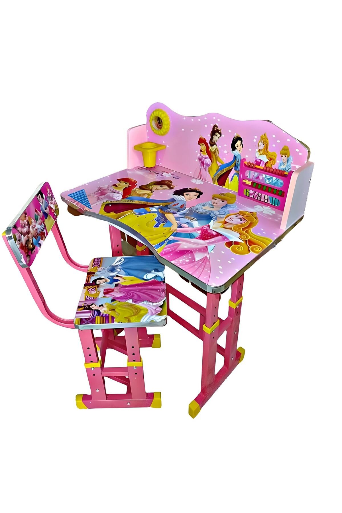 طقم طاولة وكرسي دراسة للأطفال من خشب توبي المصنوع يدويًا