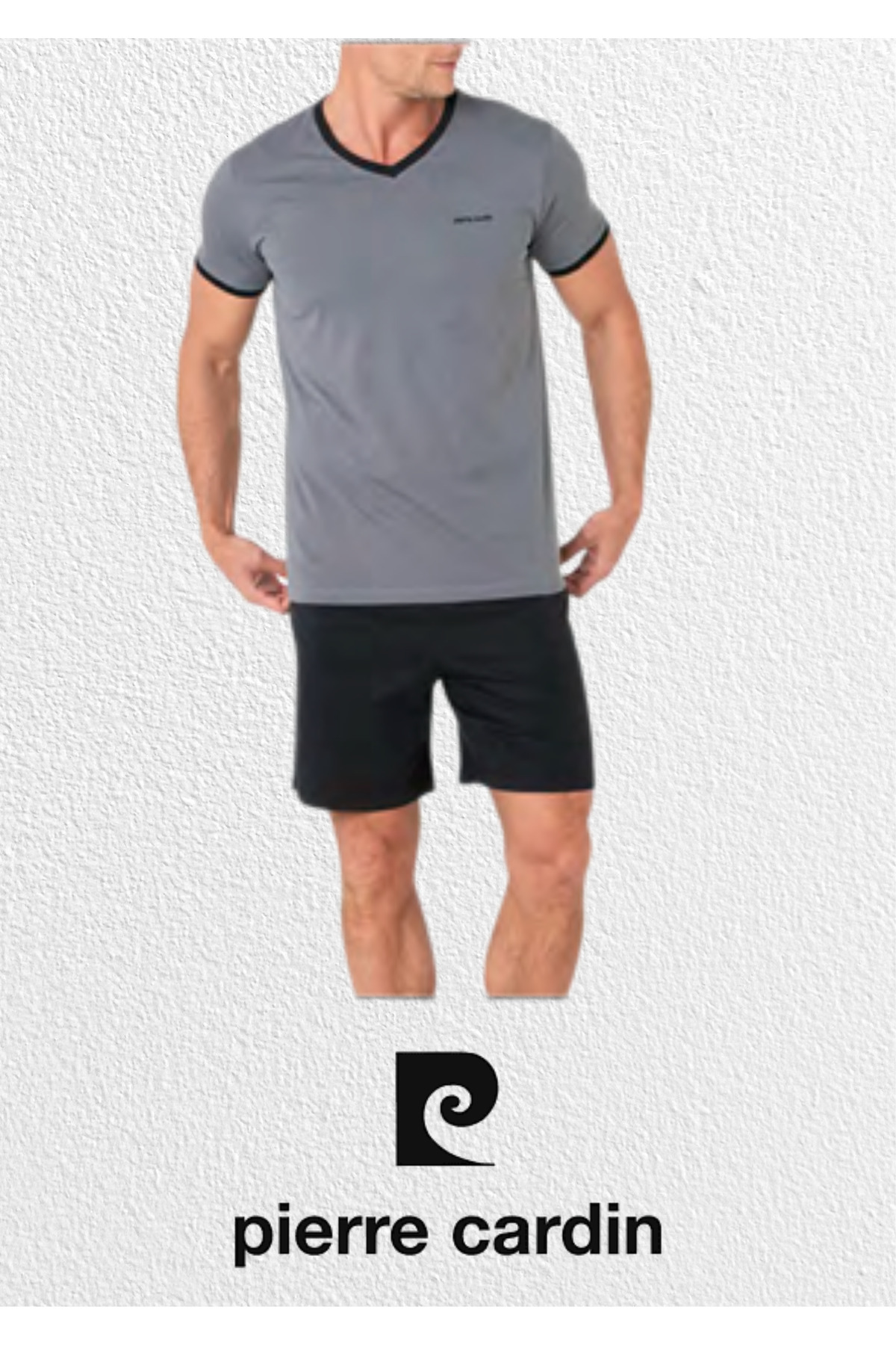 ست پیژامه و لباس خواب مردانه راسته فاق نرمال آستین کوتاه | پیر کاردین Pierre Cardin L1.PC.5640.291.02 - تصویر 5