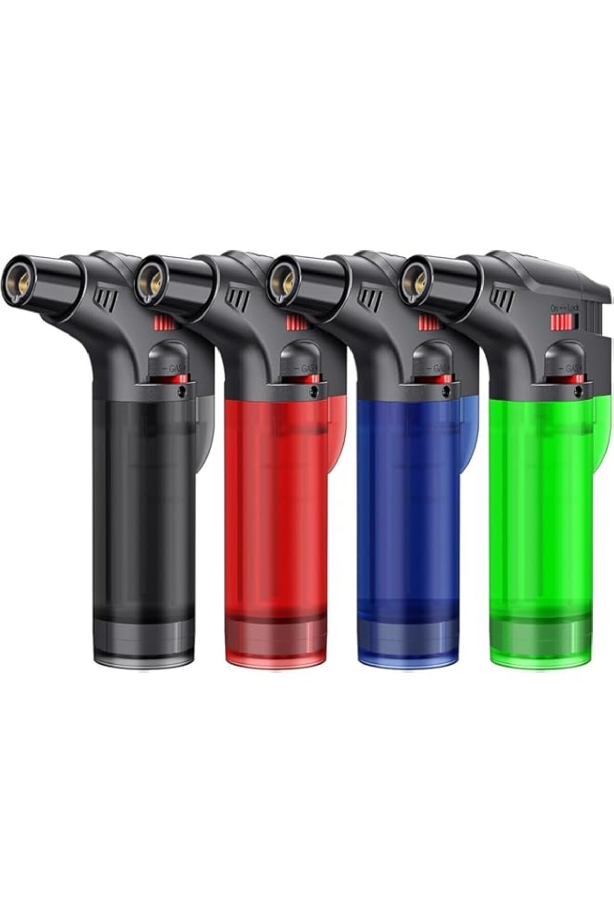 Generic-4 Pack Torch Lighters Set, Butane Refillable Jet Flame Lighter, Windproof, Safe & Multi-Use for Can 1