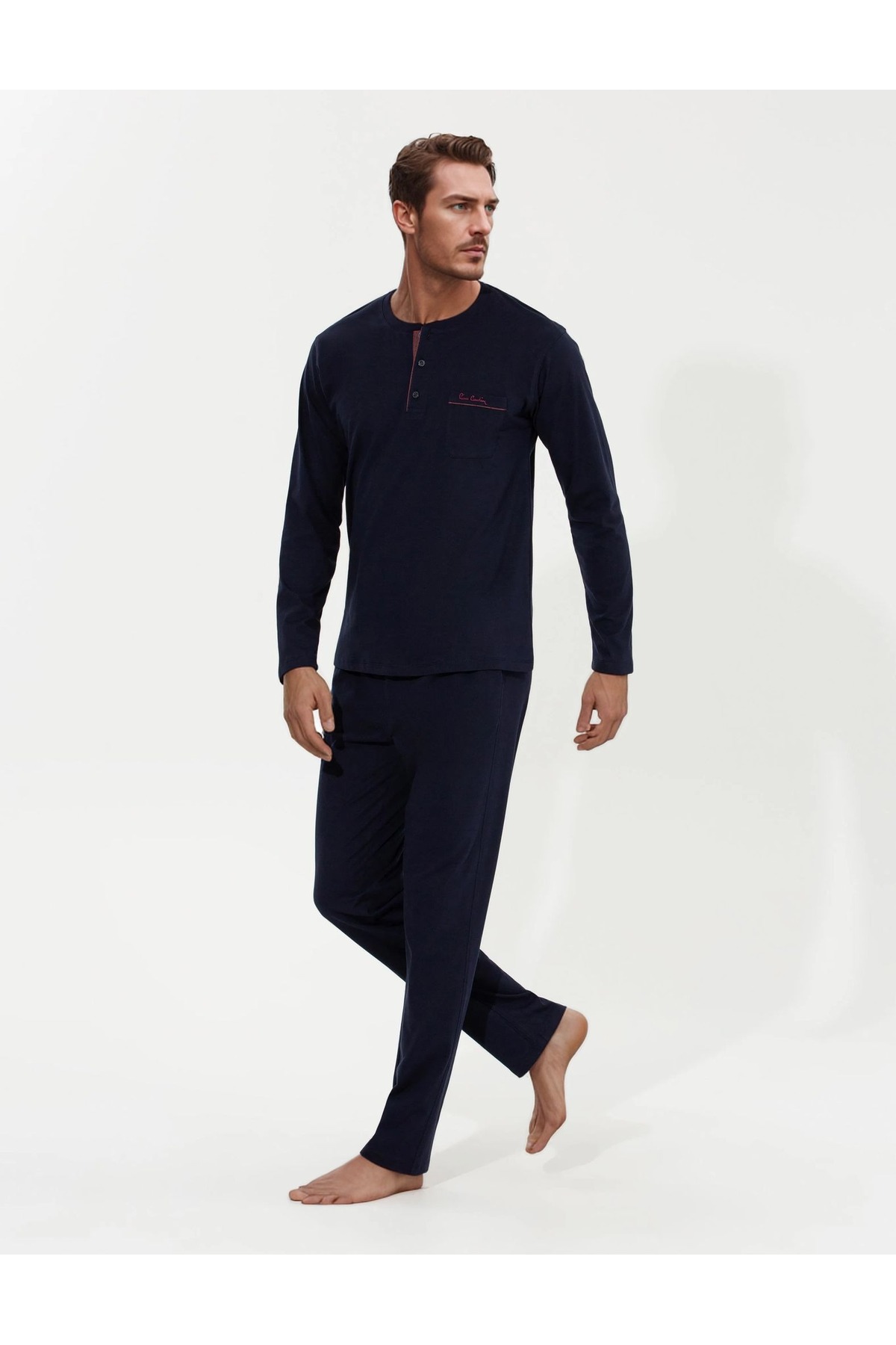 ست پیژامه و لباس خواب مردانه راسته فاق نرمال آستین بلند | پیر کاردین Pierre Cardin 6PQI5EKR6RKE5.3L - تصویر 3