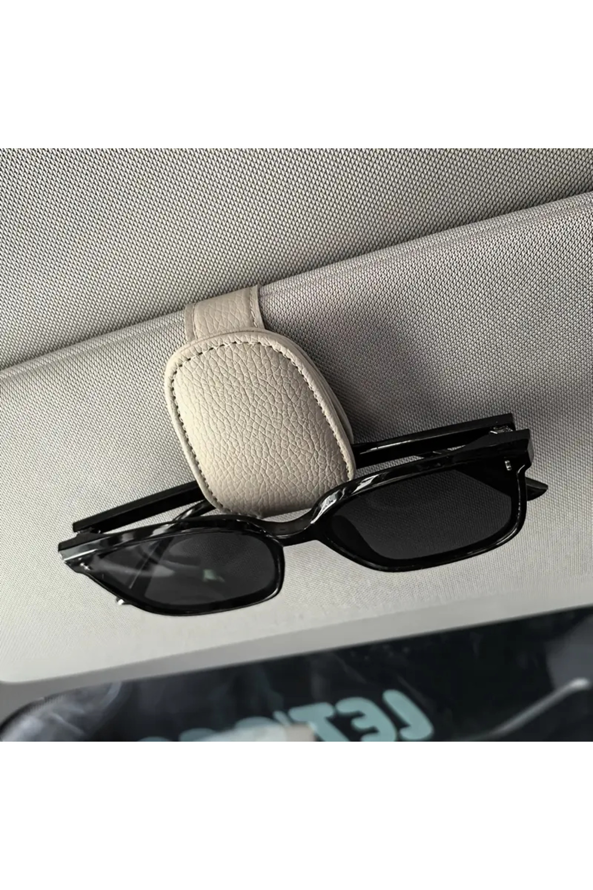 Singularis Araç İçi Manyetik Gözlük Tutucu Klips – PU Deri Kaplama, Çok Fonksiyonlu Organizer