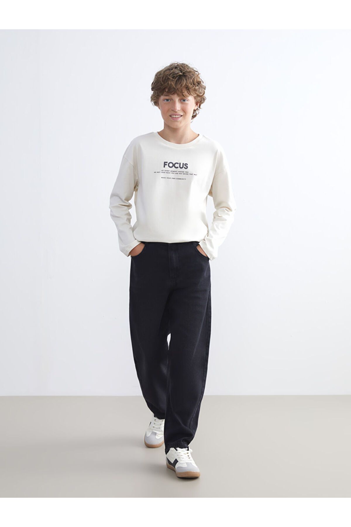LC Waikiki-Sparkling Selections from Shining Store |   Anthracite Baggy Fit Boy's Jean Trousers 2
