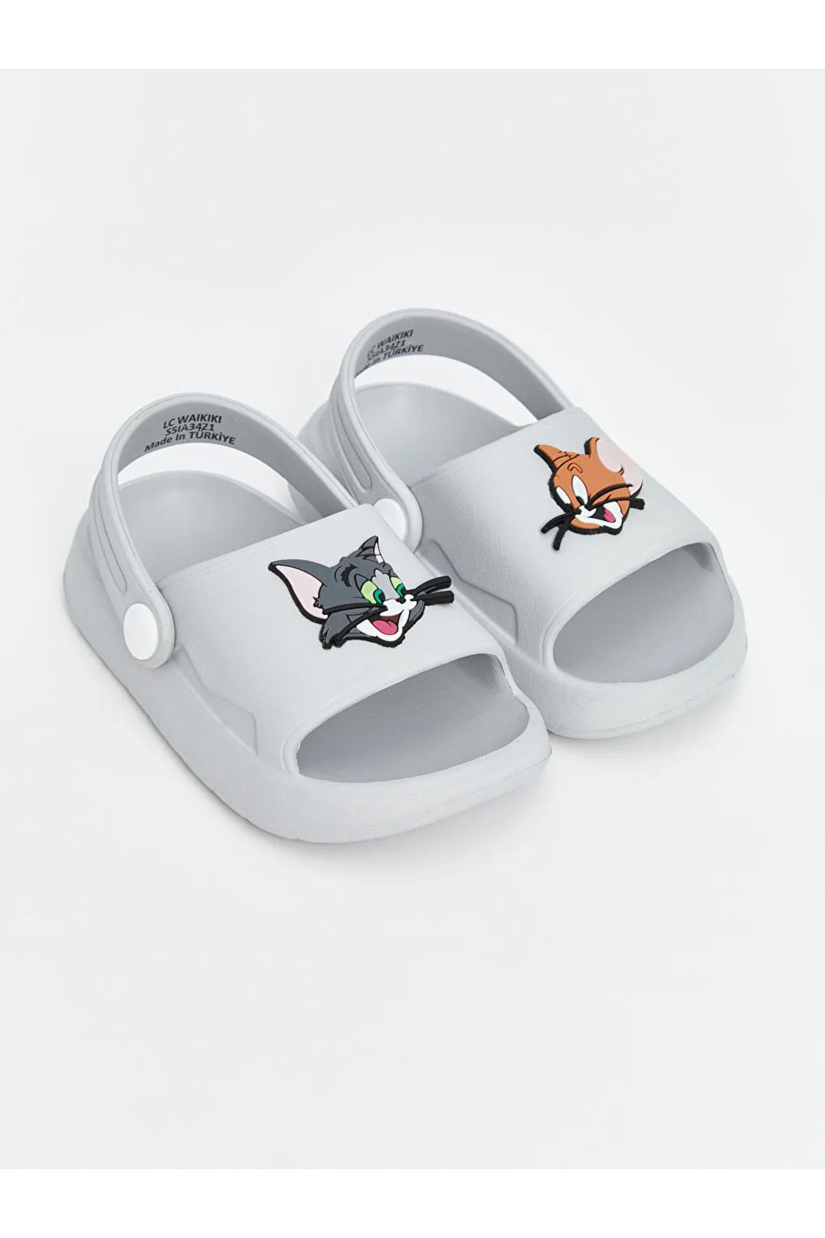 LC Waikiki-Lcw Steps Gray Tom and Jerry Printed Baby Boy Slippers 1