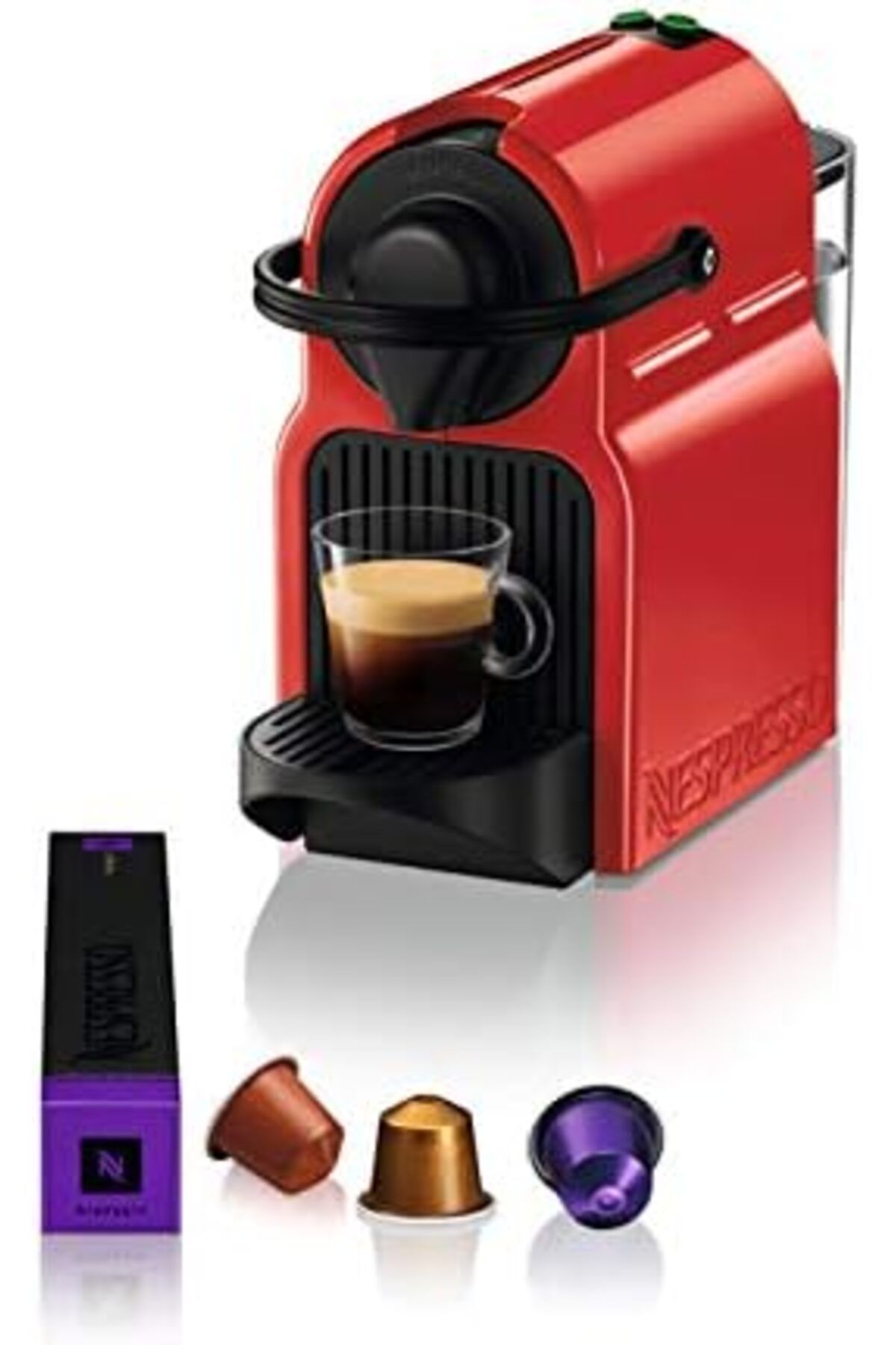 Nespresso-Inissia coffee machine by Nespresso, Ruby Red - UAE Version 2