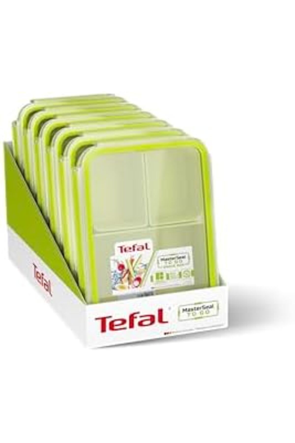 TEFAL-Masterseal To Go Snack Box 1.2 Litre With 3 Inserts, Red, Plastic 4