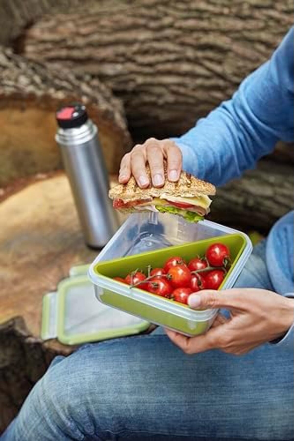 TEFAL-Masterseal To Go Snack Box 1.2 Litre With 3 Inserts, Red, Plastic 6