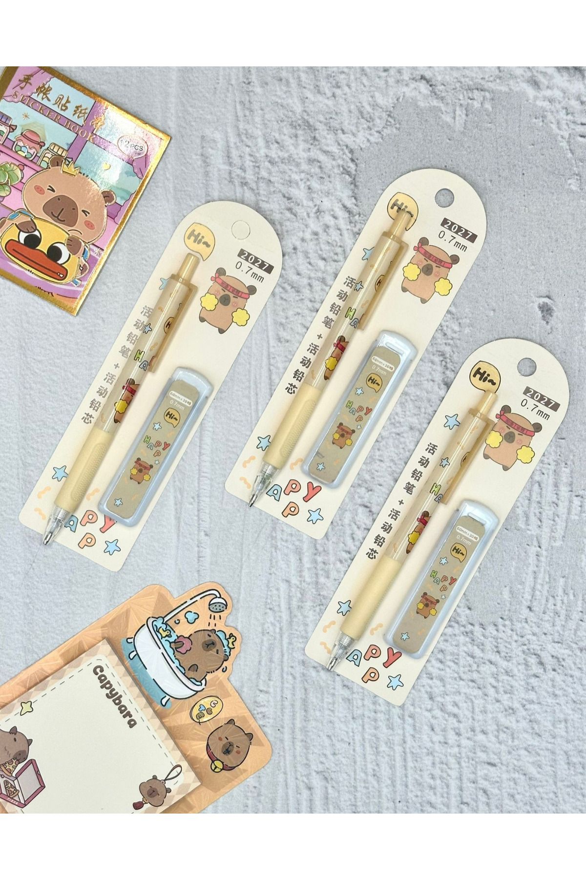 ZeCo Collection-Versatile Pencil with Cute Capybara Pattern and 0.7 mm Tip 4