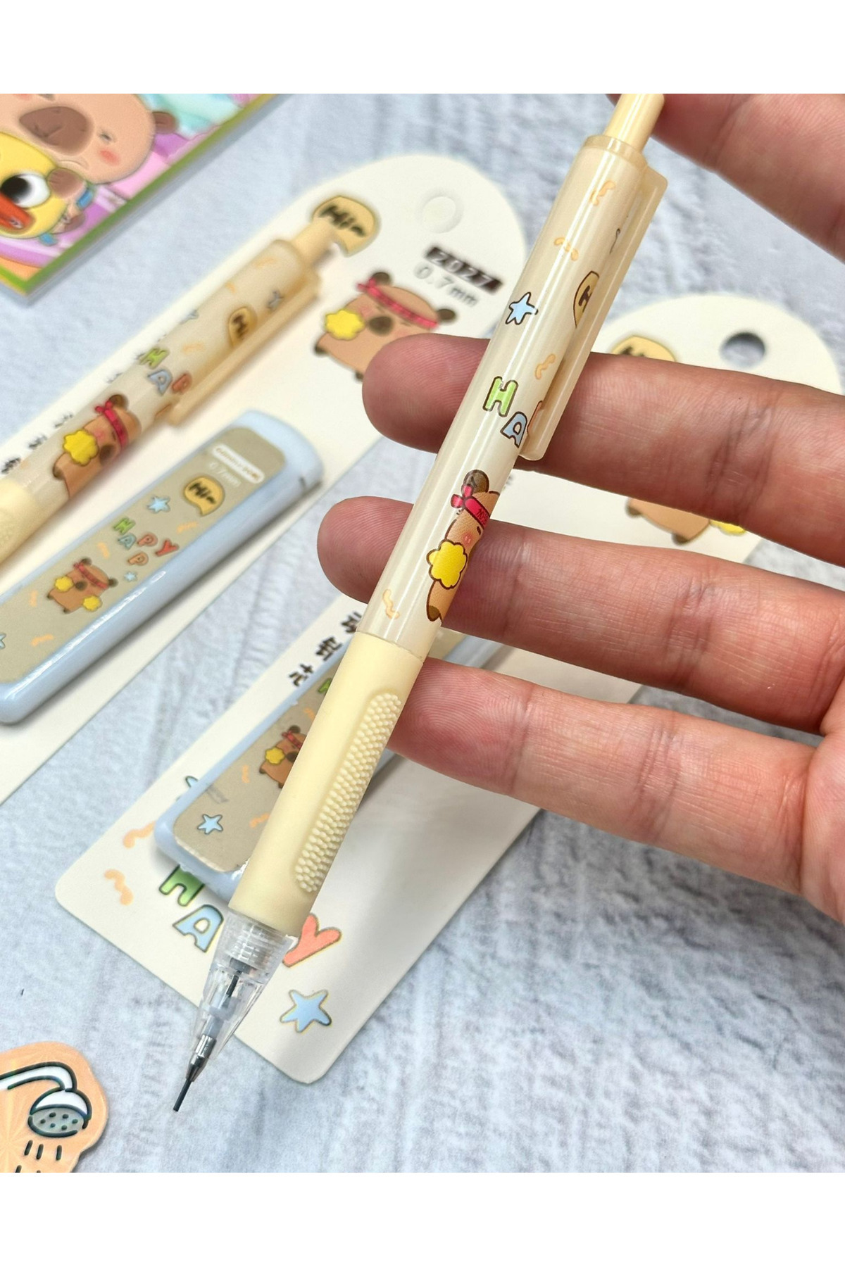 ZeCo Collection-Versatile Pencil with Cute Capybara Pattern and 0.7 mm Tip 5