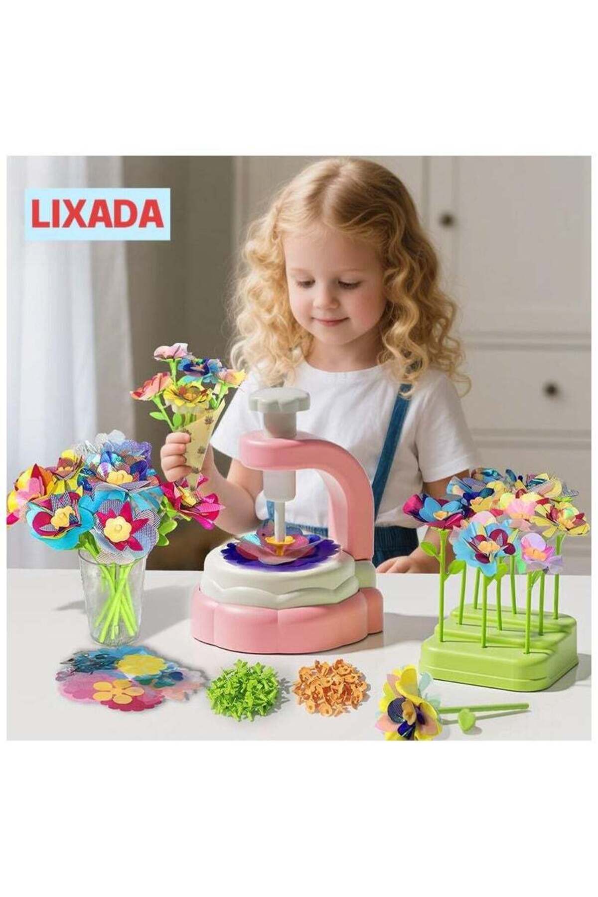 لعبة باقة زهور من القماش المنقوش للأطفال