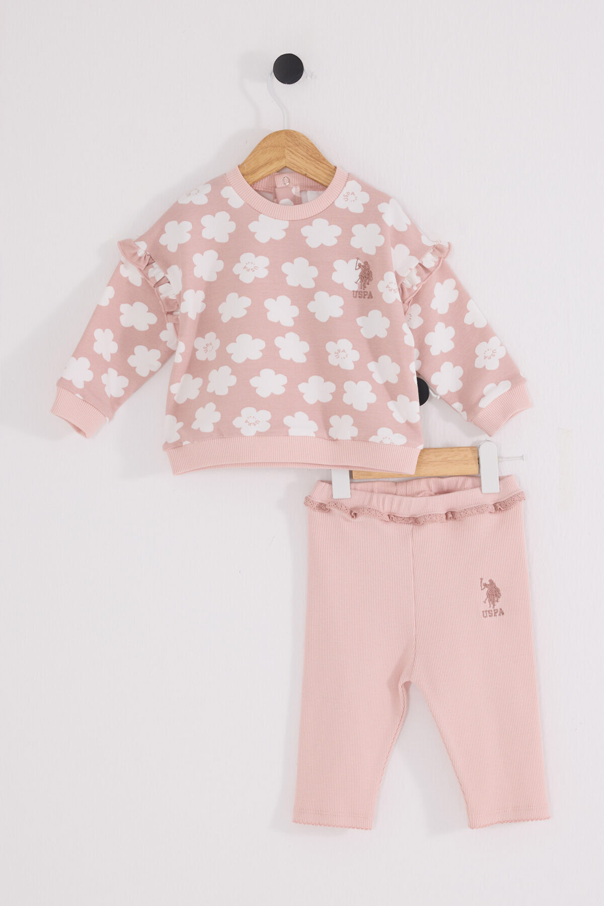 یو اس پولو ست لباس نوزادی دخترانه صورتی U.S. Polo Assn یو اس پولو ست لباس نوزادی دخترانه صورتی U.S. Polo Assn