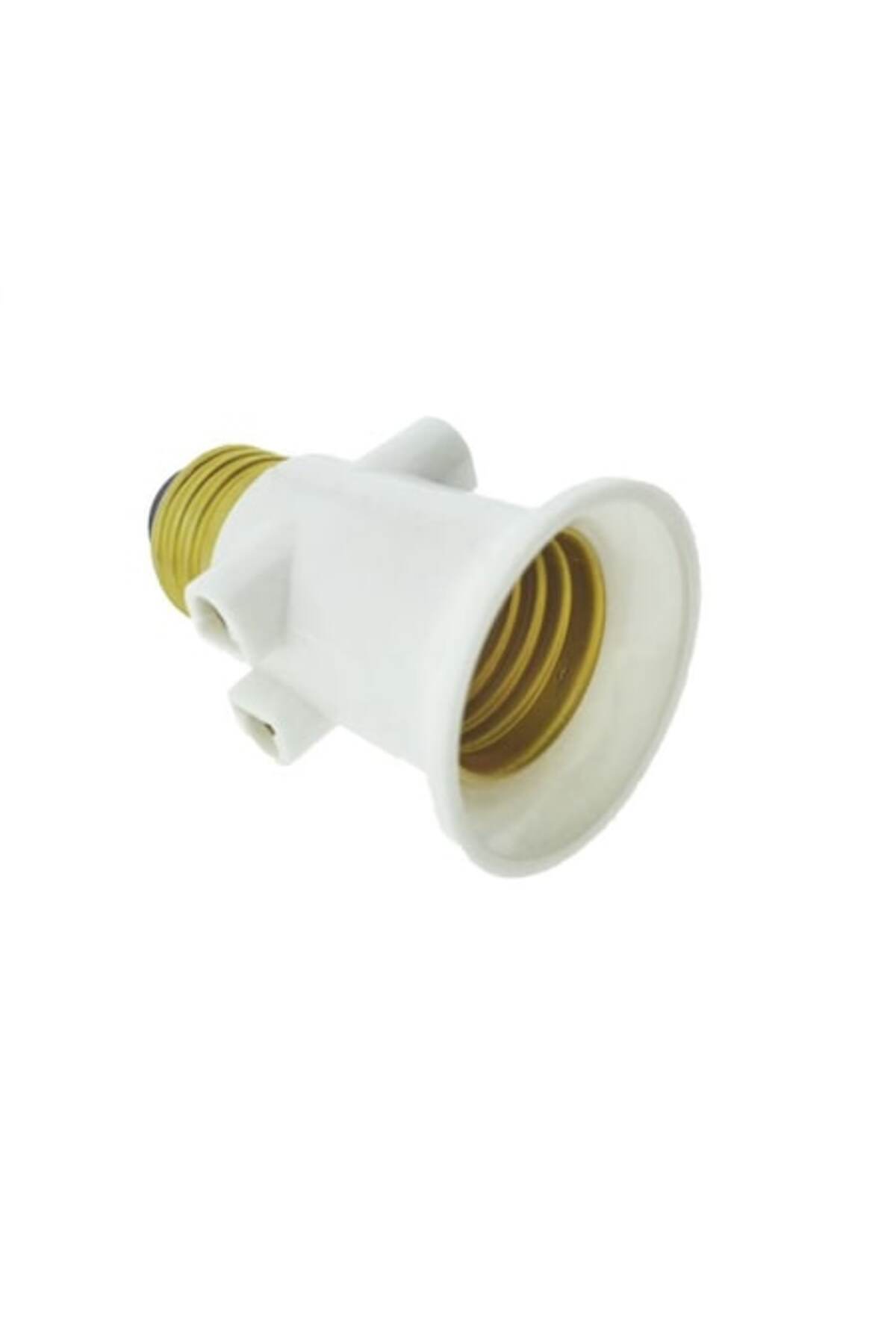 Socket Base 2 Bibilel Socket with E27 base and 2 Euro C7 outlets, 16A 250V, White ...