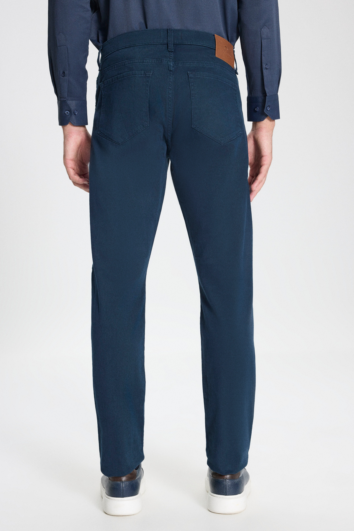 George Henry  Slim Fit Dar Kesim 5 Cepli Lacivert Chino Pantolon - Görsel 7