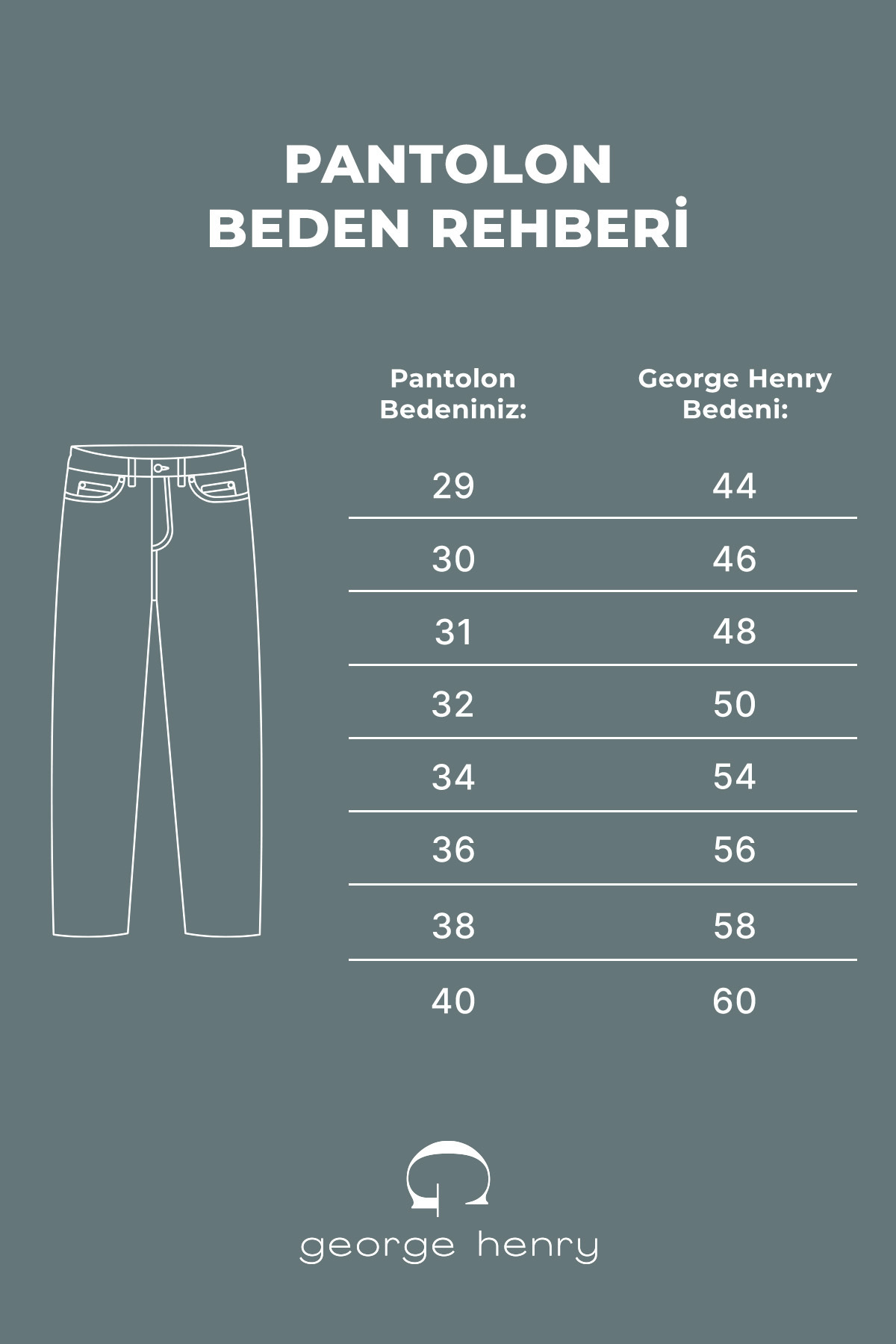 George Henry  Slim Fit Dar Kesim 5 Cepli Lacivert Chino Pantolon - Görsel 2