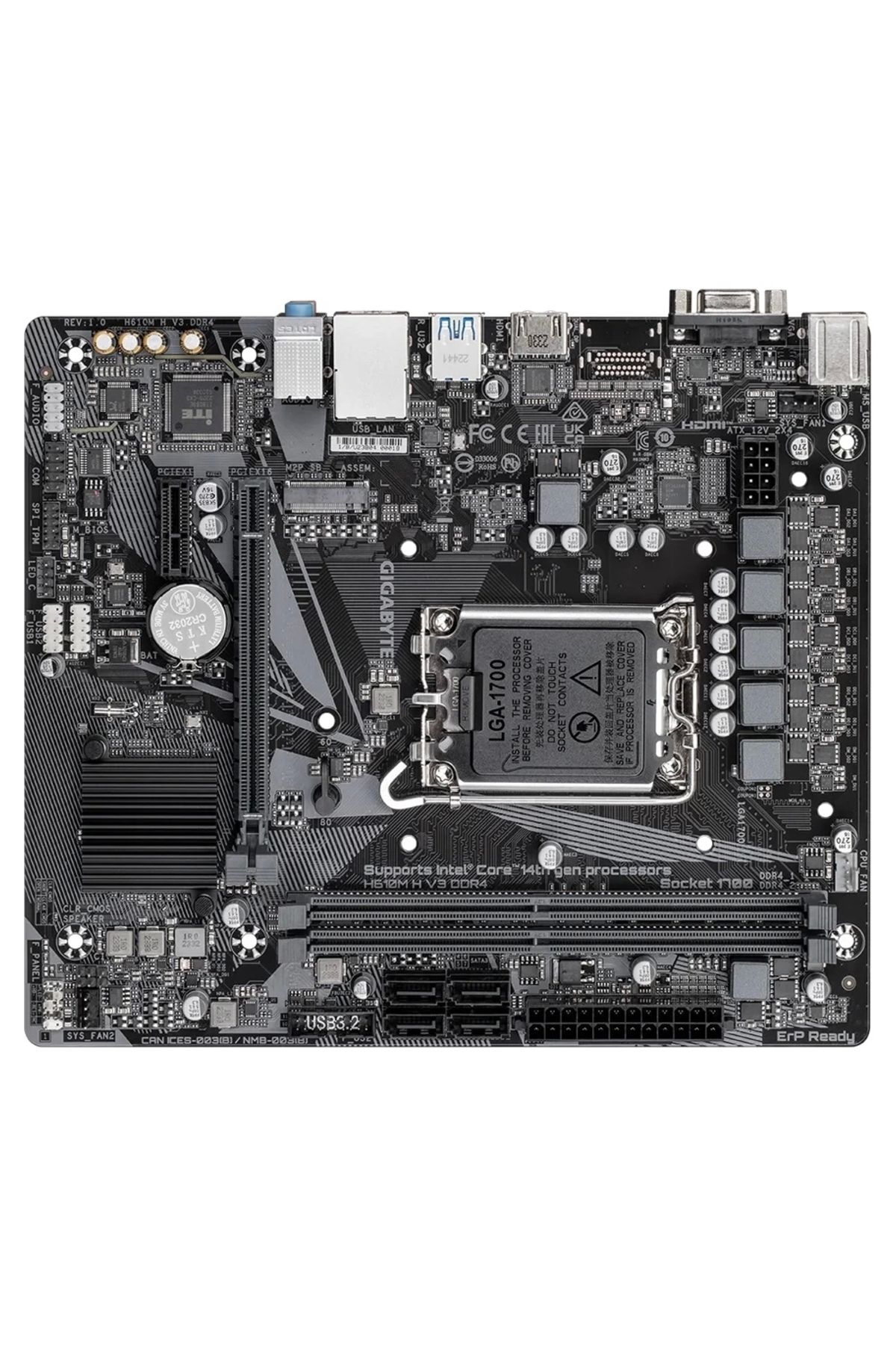 Gigabyte-H610M H V3 Ddr4 Intel H610 Socket 1700 Ddr4 3200Mhz Matx Gaming Motherboard 4
