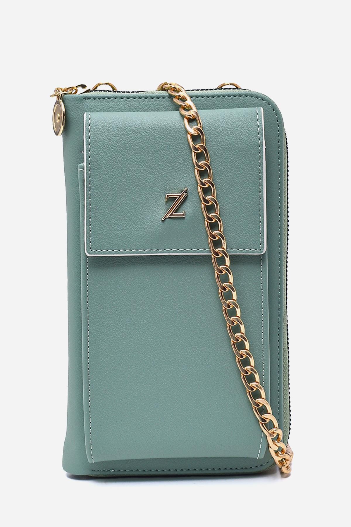 Zühre-Mint Wallet with Chain Strap Zc011 2