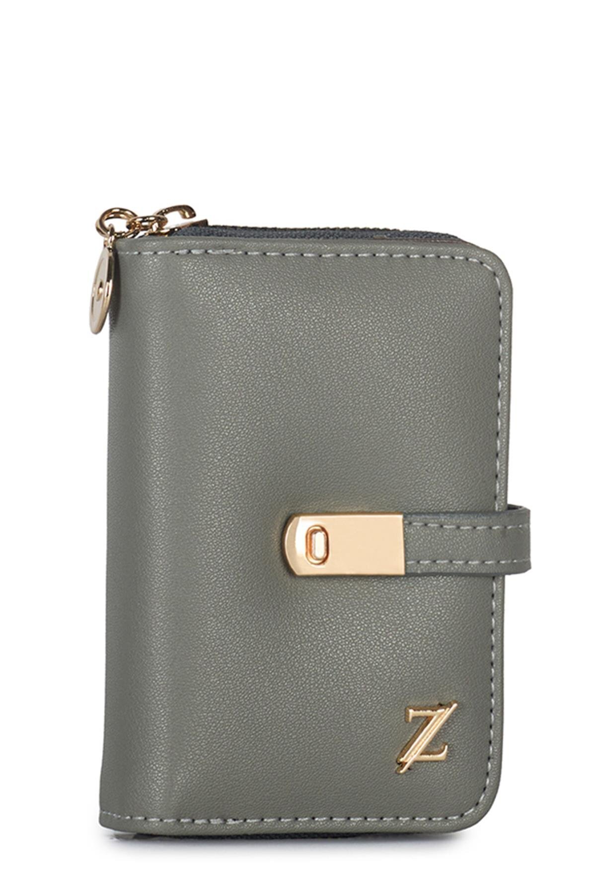 کیف پول کوچک زیپ‌دار خاکستری تیره ZC025 Zühre