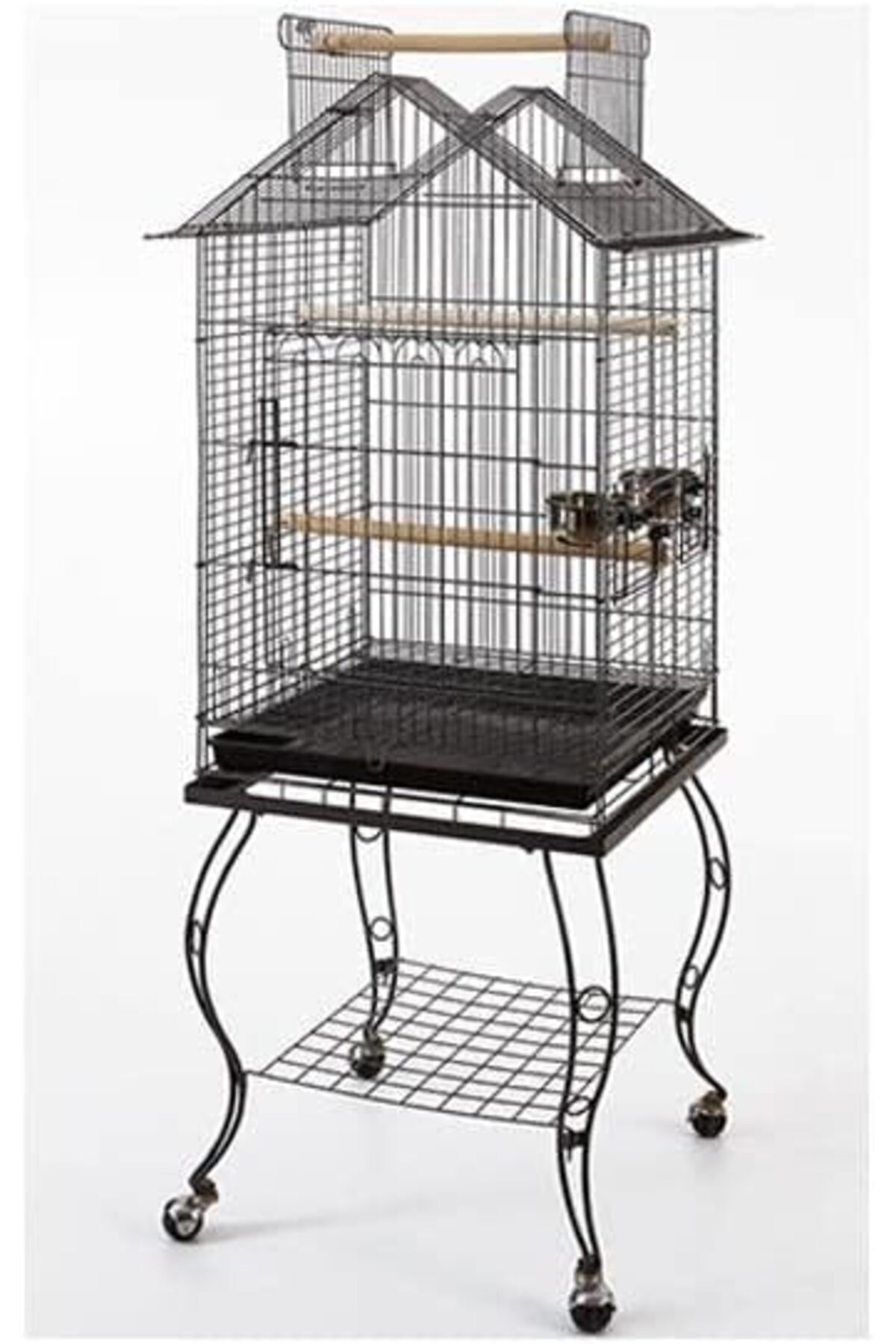 Qh Pet Cage Papağan Kafesi Sehpalı Siyah 51x51x139 cm 934ads Fiyatı