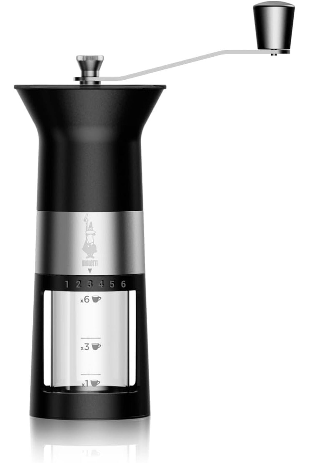 Hepta Collection Bialetti - Manuel Kahve Değirmeni - Paslanmaz Çelik - Mat Siyah