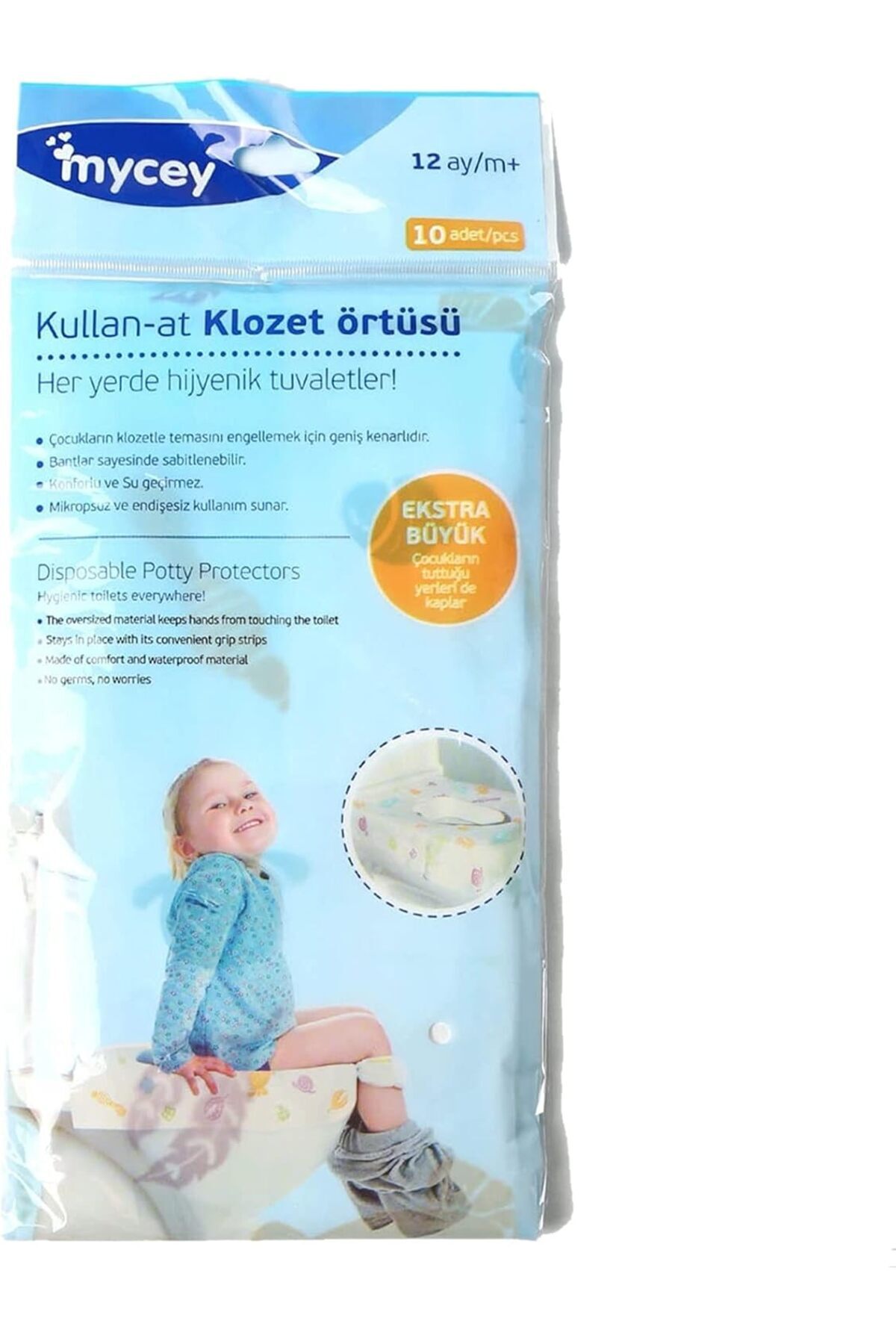 E&D Collection Mycey Kullan-At Klozet Örtüsü 10'lu fotoğrafı 3 (önizleme)