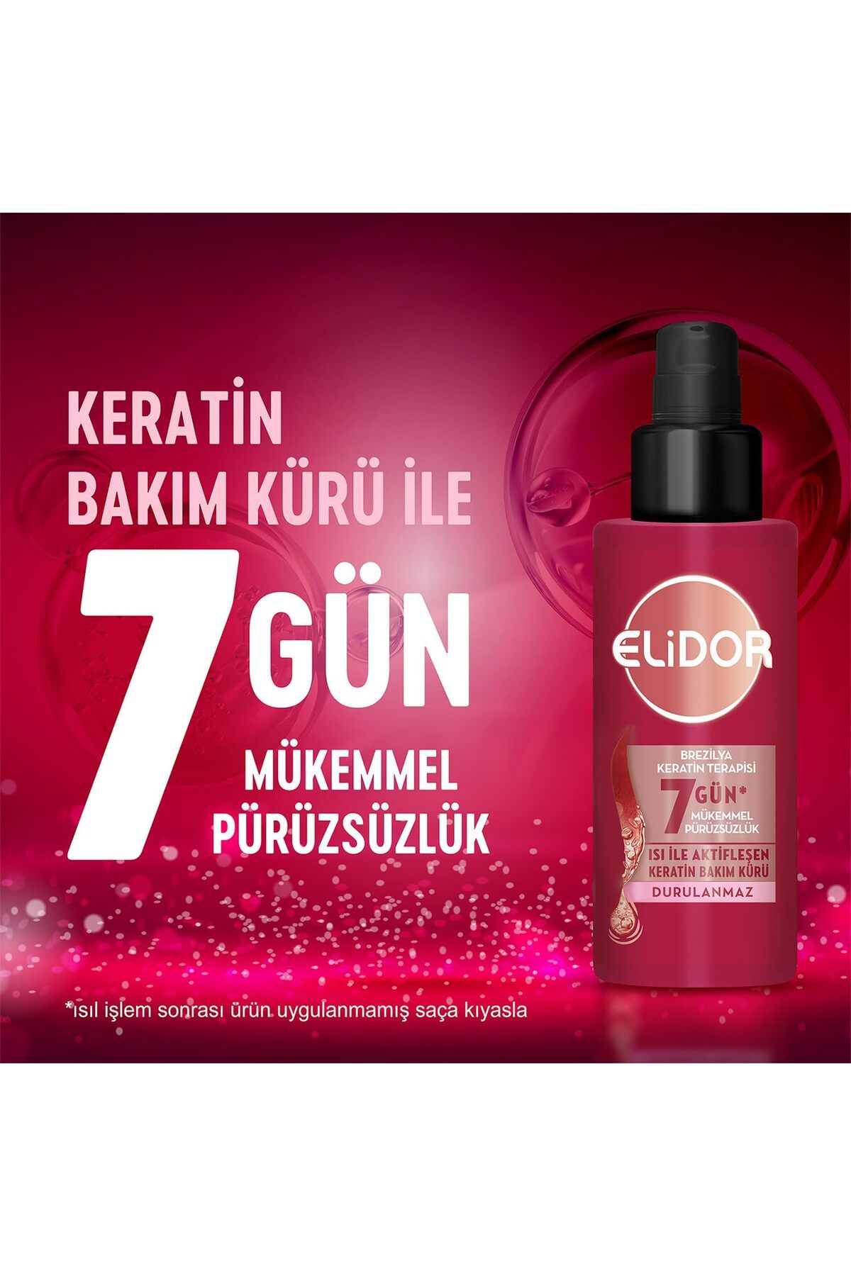 Elidor Isı İle Aktifleşen Keratin Bakım Kürü Brezilya Keratin Terapisi Hidrolize Keratin Marula Y... — B0CFQP7JB8 — تصویر 3 از 4