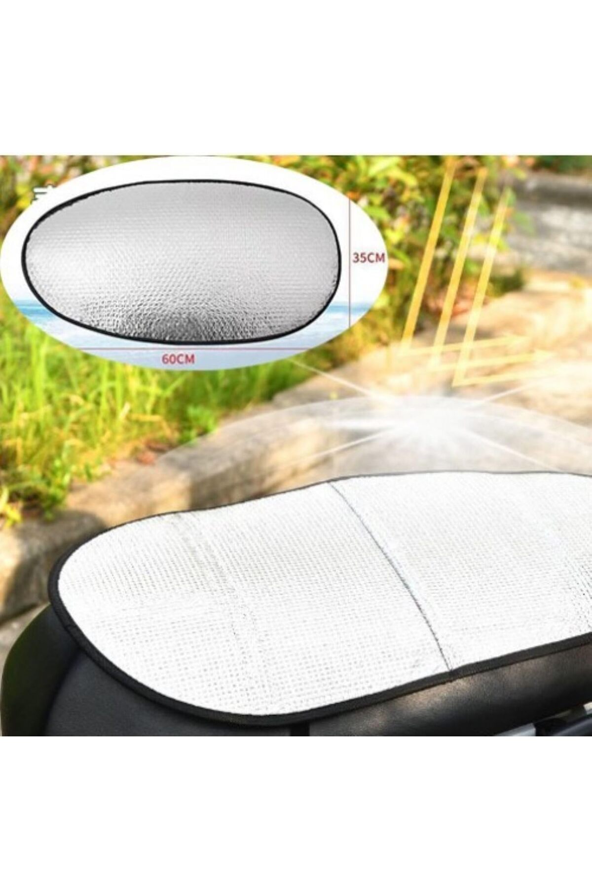 Genel Markalar Motosiklet Sele Koruyucu Kılıf, Su Geçirmez Sele Güneşliği, Motosiklet Koltuk Koruyucu Ped 60x35 Cm fotoğrafı 4 (önizleme)