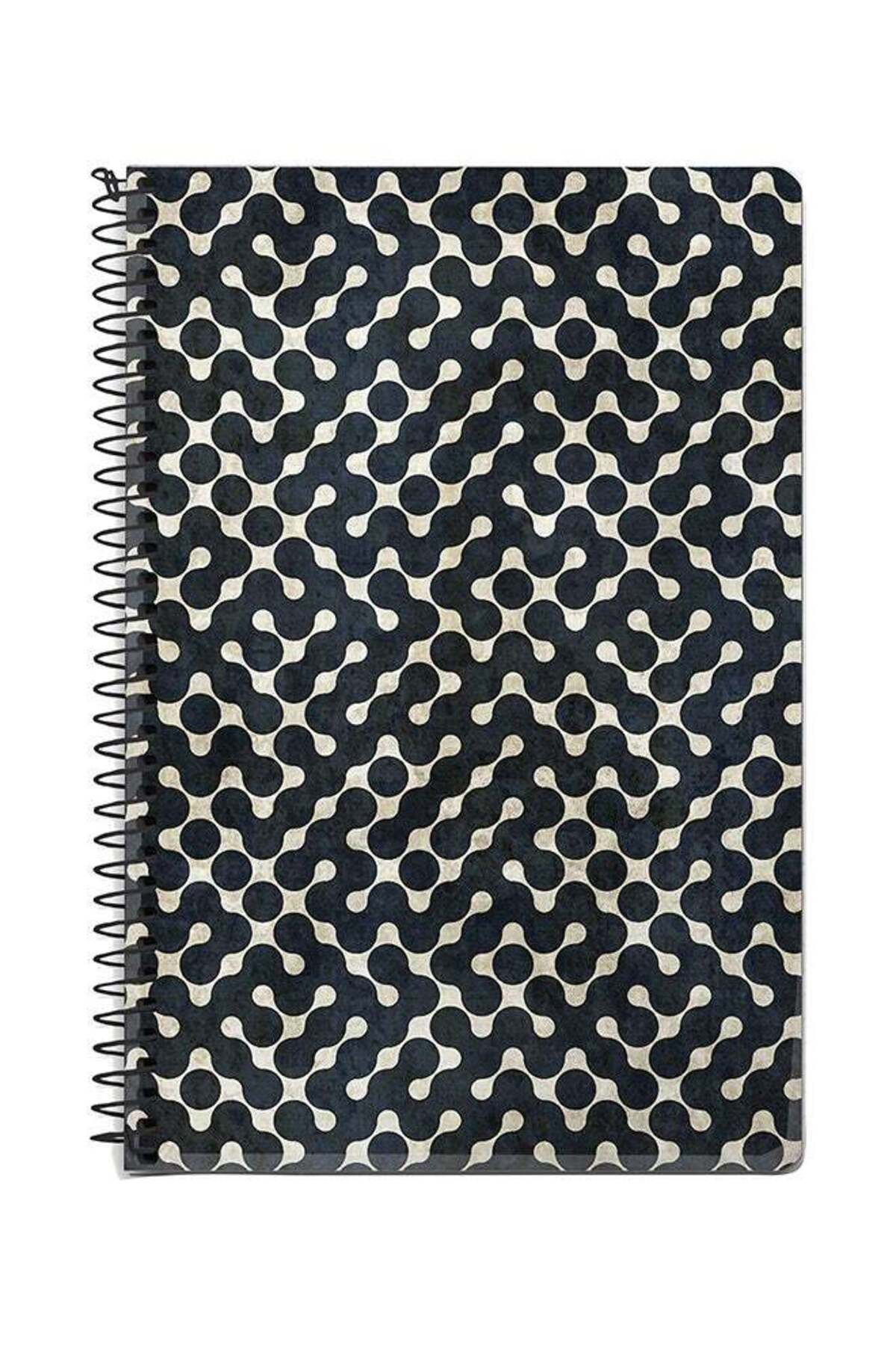 Stylizedd-Connect The Dots A5 Spiral Notebook White/Blue 1