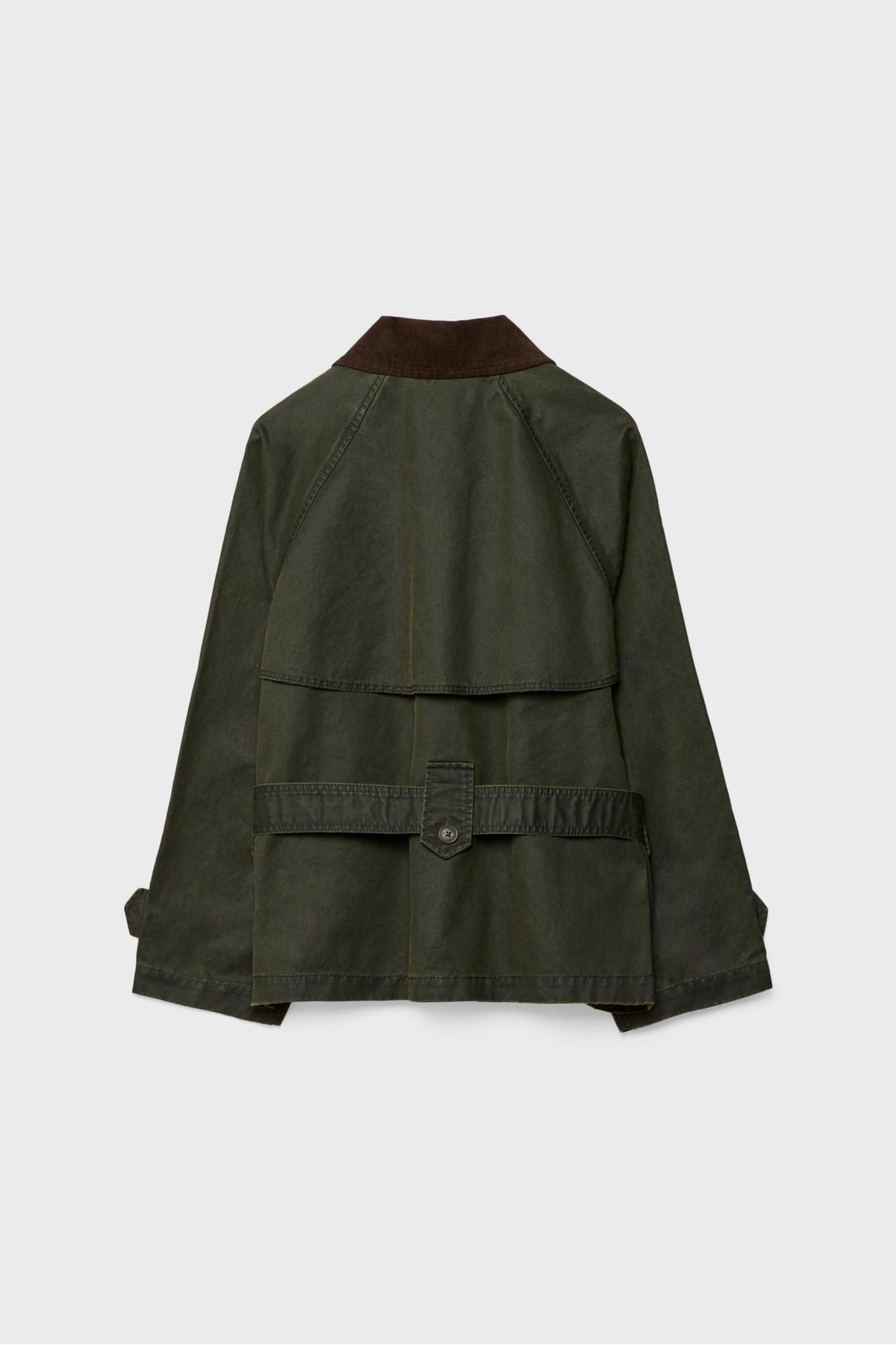 Stradivarius  Kısa Mumlu Görünümlü Kemerli Trençkot - Görsel 7