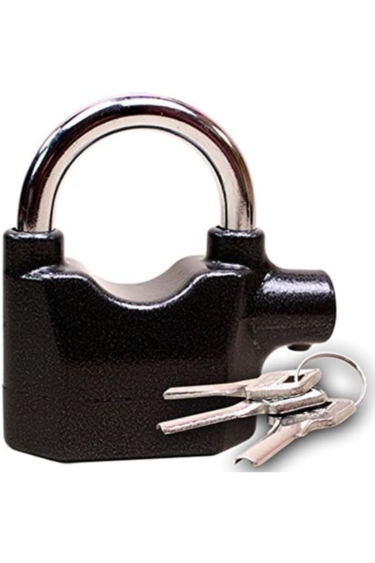Generic-High Security Alarm Padlock | Multipurpose Use, 110 dba Alarm Sound, 3 Keys (Black) 2