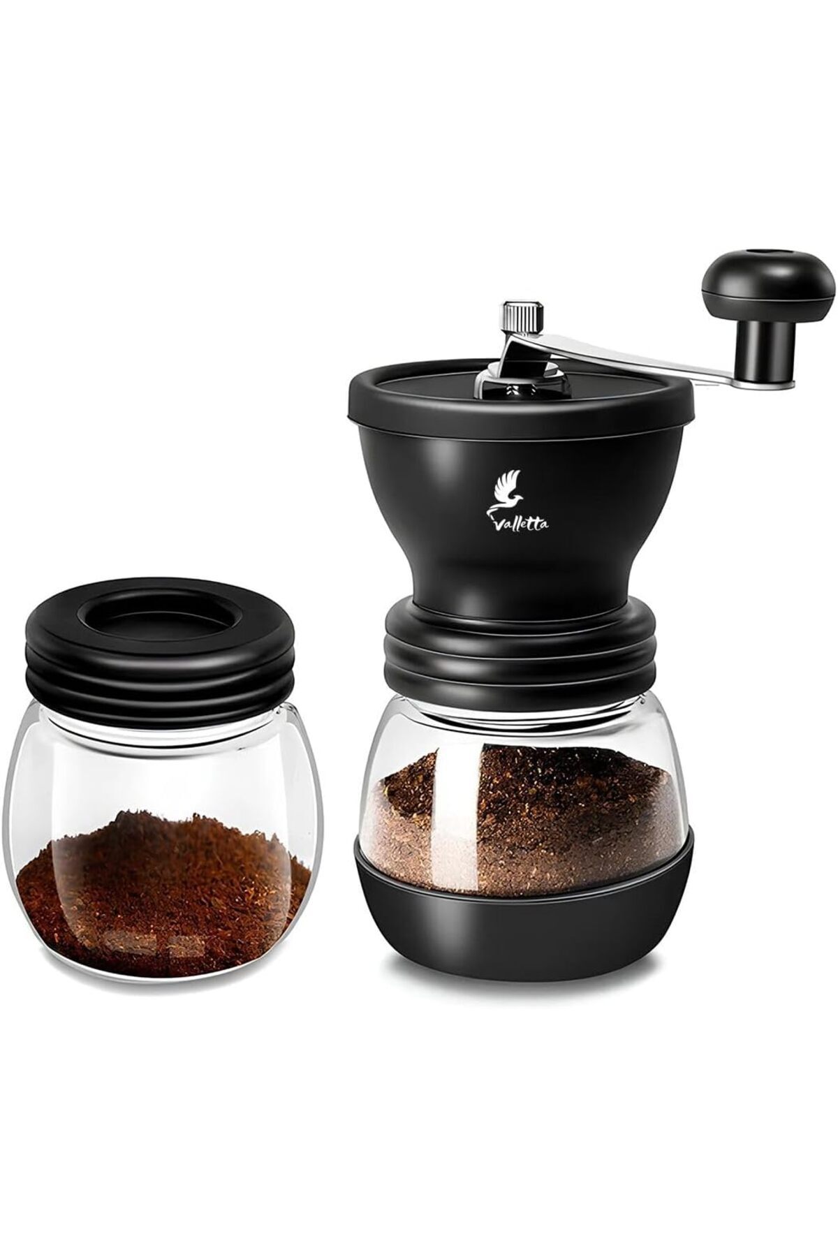 Genel Markalar valletta Matera Coffe Grinder Seramik Öğütücülü Cam Kahve Değirmeni Öğütücüsü