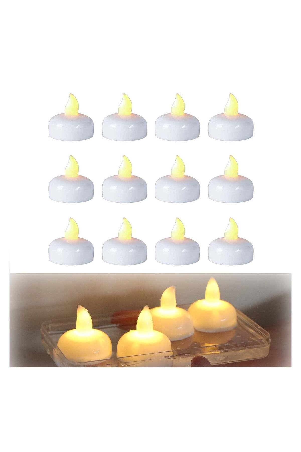 Generic-SYOSI 12Pcs Floating Candles, Waterproof Flameless Floating Tealights, LED Flameless Tealight Candl 1