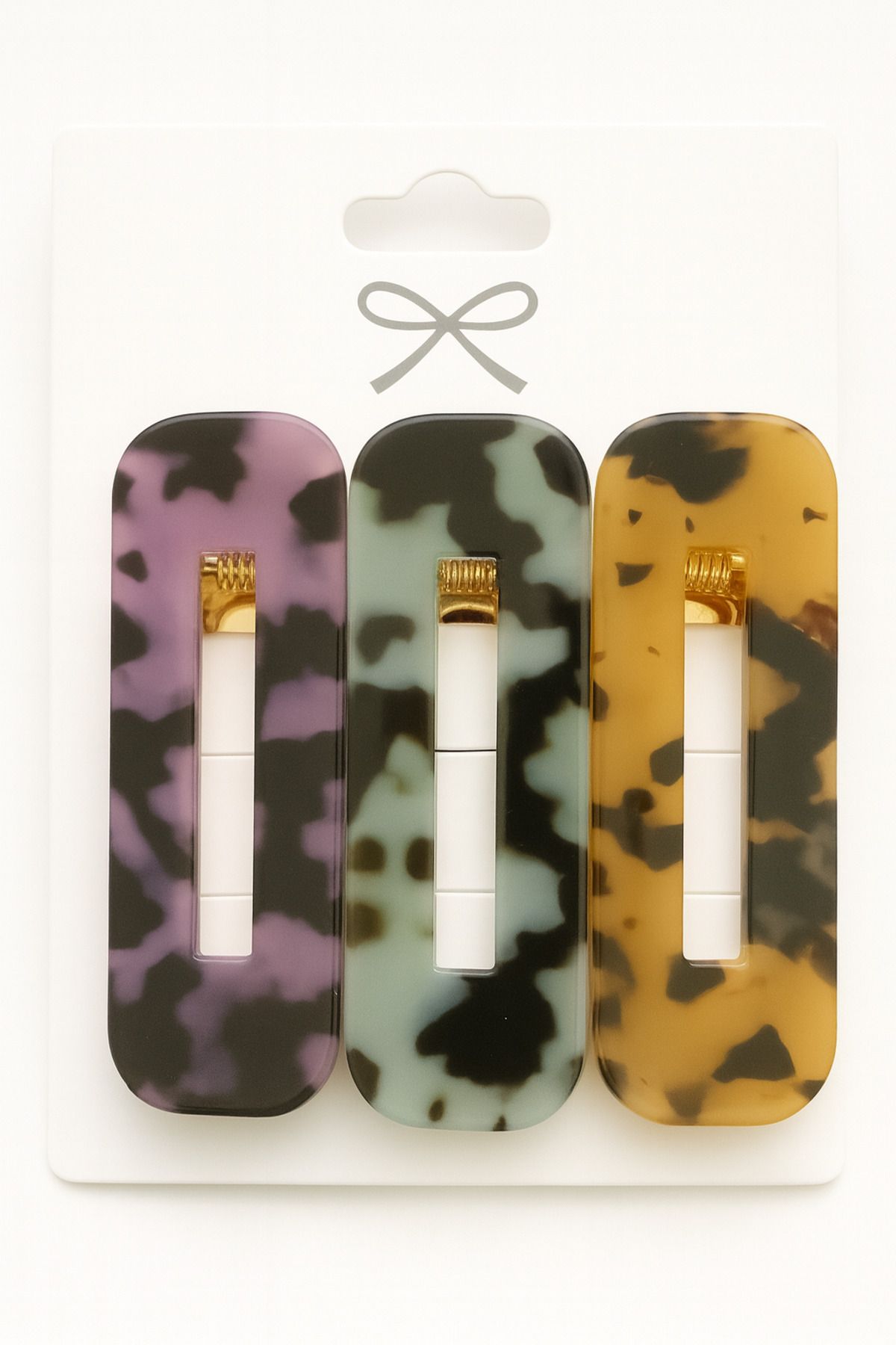 Srctech-Set of 3 Leopard Patterned Rectangular Clip Side Buckles 1