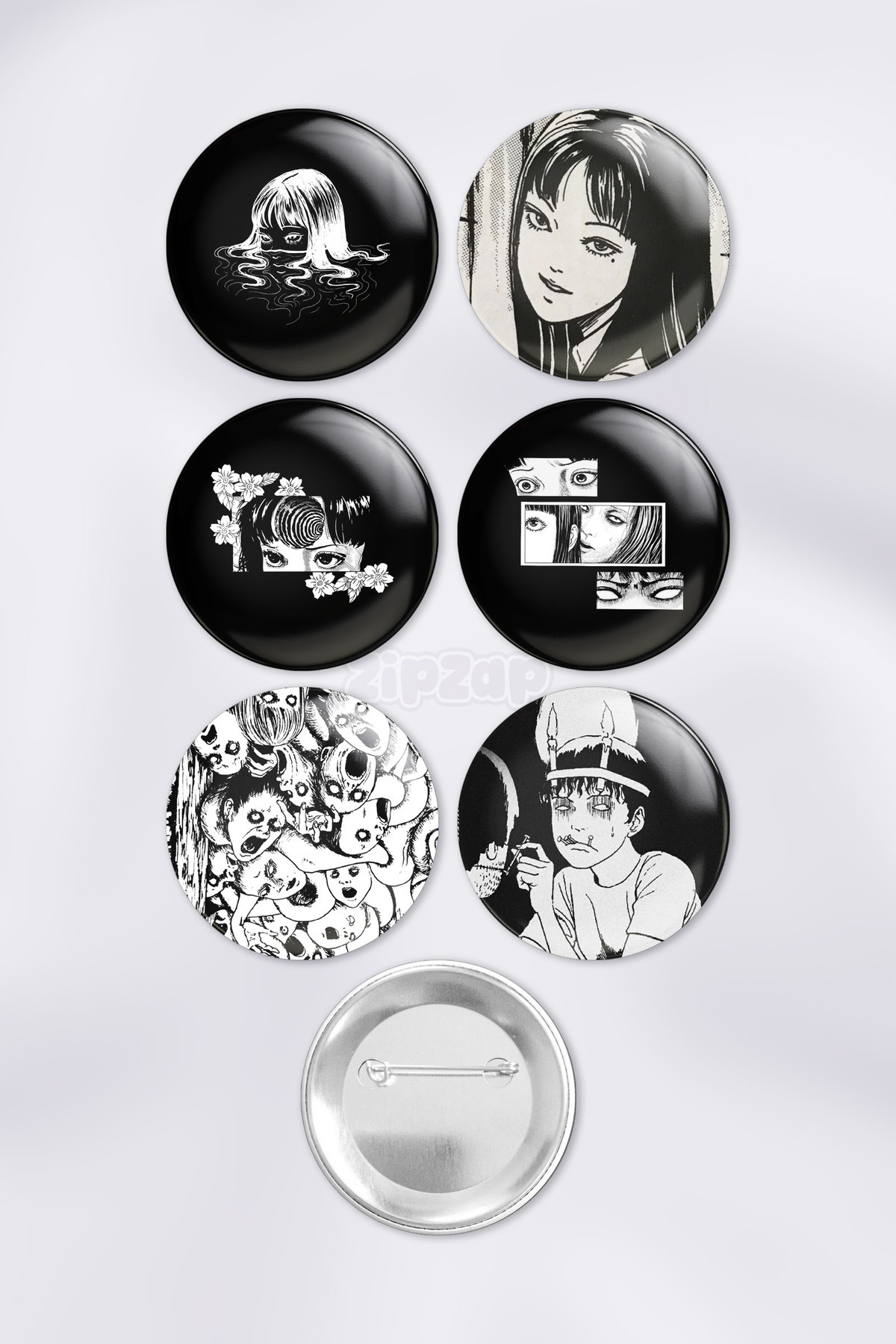 Junji ITO Bag Ornament Badge Pin Button Badge Set (6PCS)