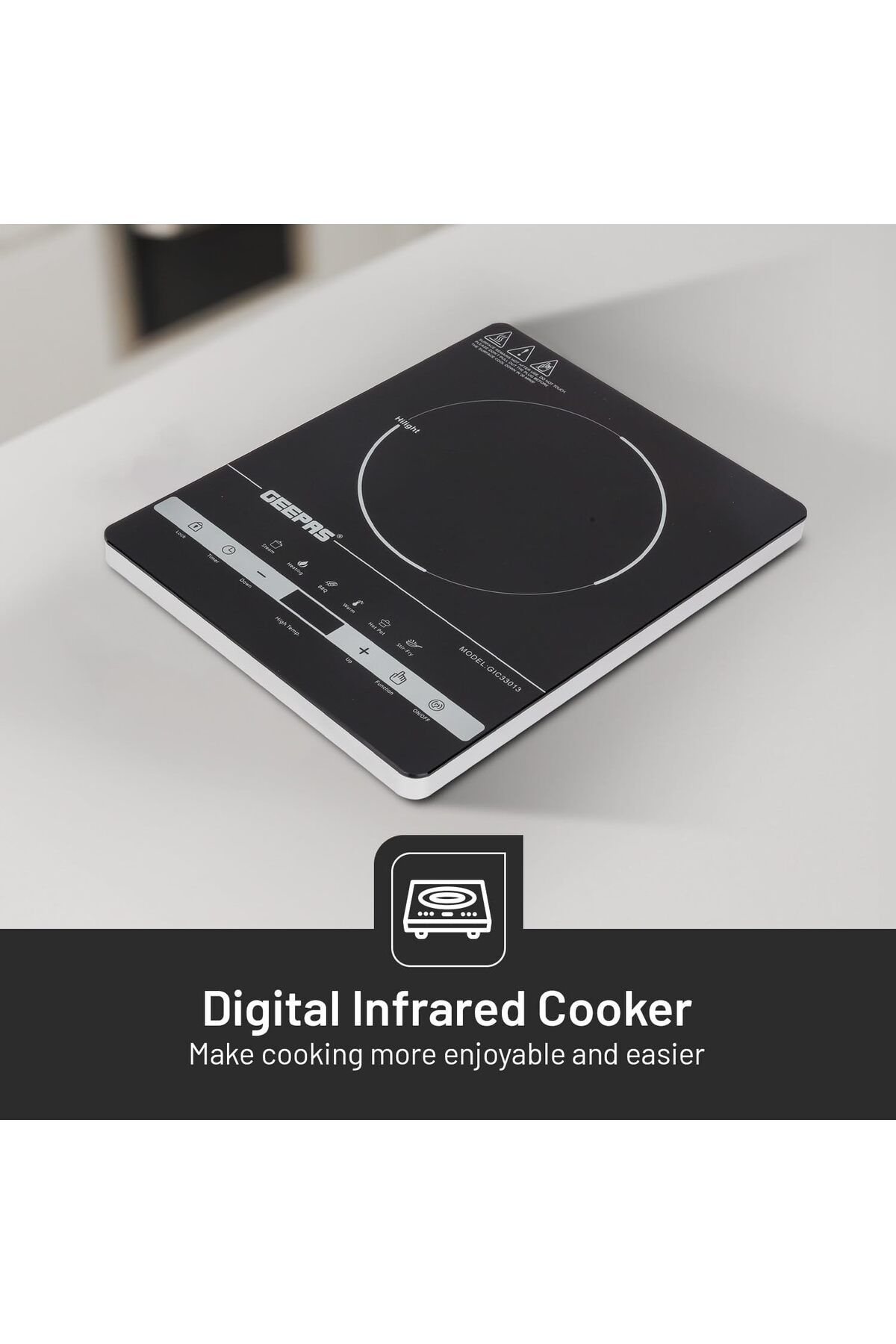 Geepas-4 Digit LED Display Digital Infrared Cooker, GIC33013 5
