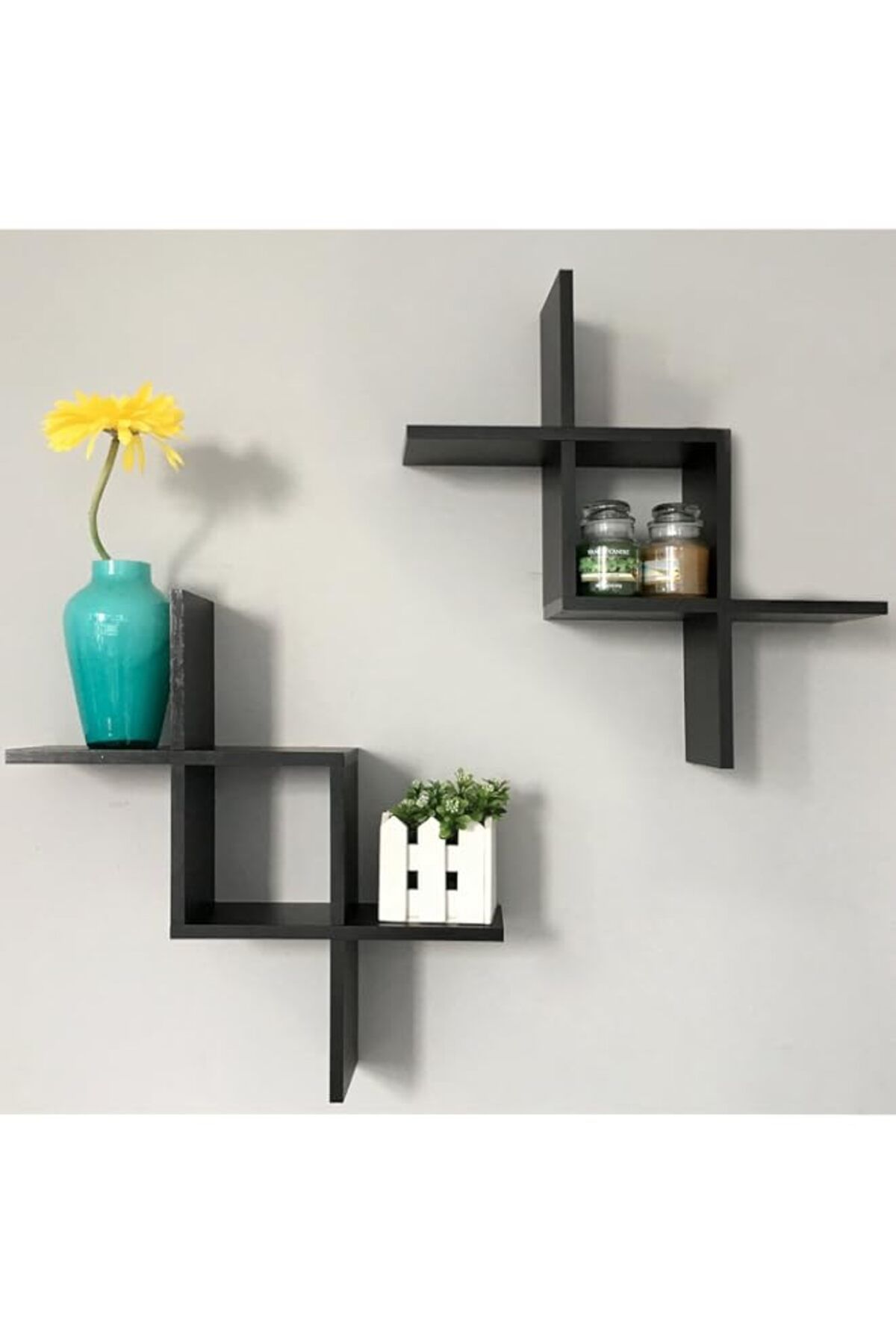 Generic-BPA Criss Cross Intersecting Wall Mounted Floating Shelves Grc3149 1