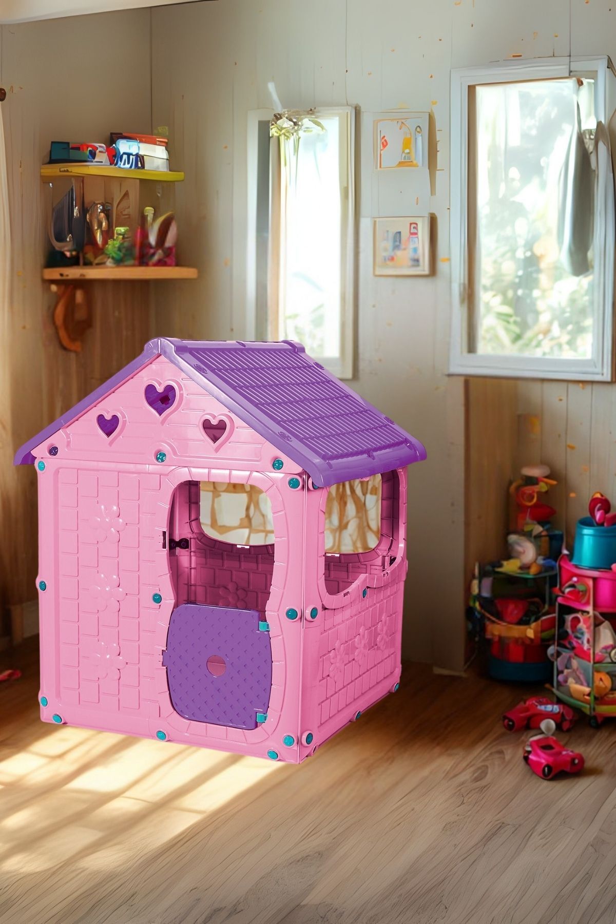 Realx İlk Oyun Evim Pencereli Ergonomik Oyun Evi 98x92x116 CM fotoğrafı 2 (önizleme)