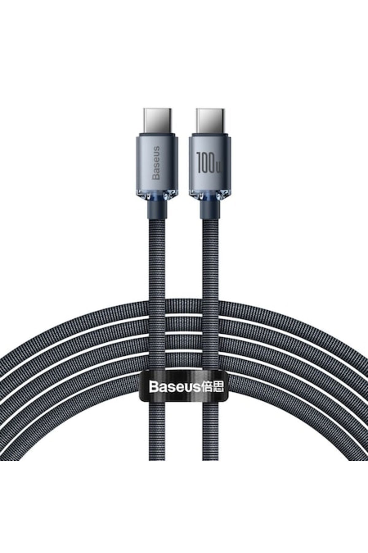 Baseus-Cablu de alimentare de date de la tip C la tip C 100W, GEAR Protect, 2m, Alumix, Deep Dark 1