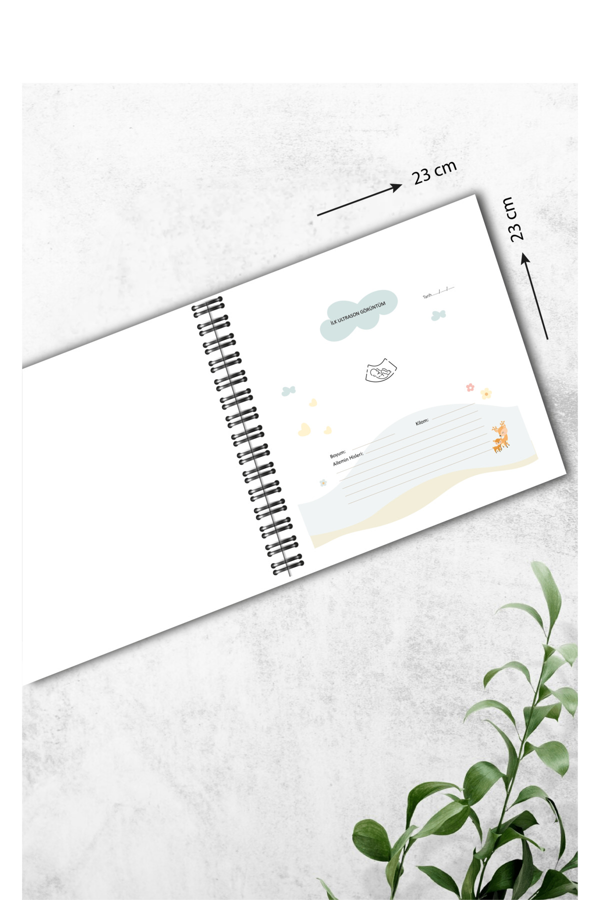 BULUT DİJİTAL Modern Bebek Anı Defteri - Ilk 1 Yıl Hamilelik Ve Anne Bebek Günlüğü - Ajandası fotoğrafı 2 (önizleme)