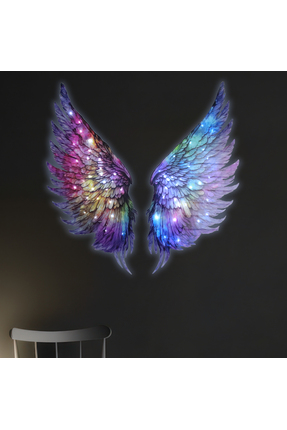 Genel Markalar Kişiselleştirilebilir Led Işıklı Epoksi Cam Tablo Violet Mor M...