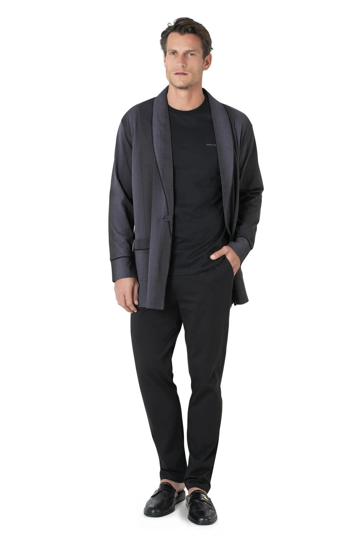 ست پیژامه و لباس خواب مردانه راسته آستین بلند | پیر کاردین Pierre Cardin PCEP5635 - تصویر 2