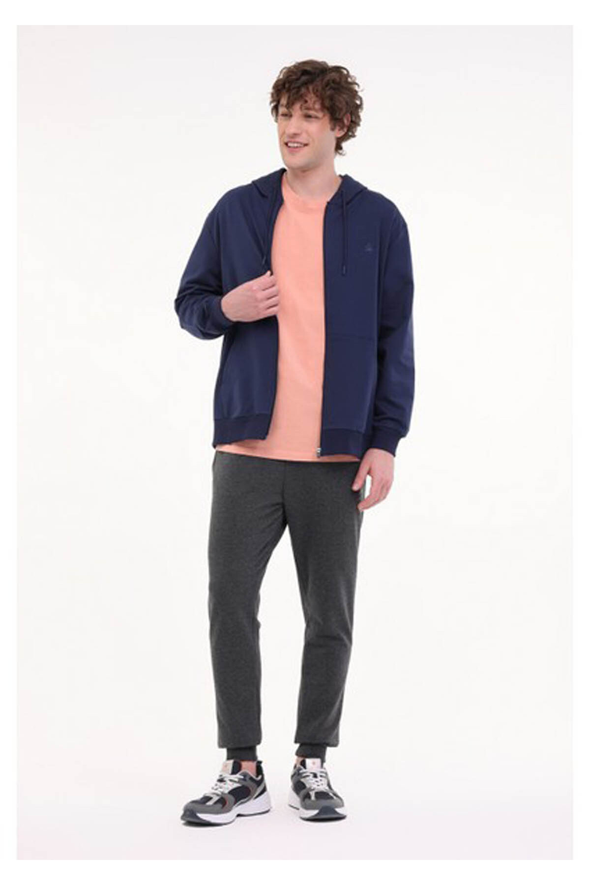 lumberjack 5W Mb Sn72 Fz Hod 5Pr Lacivert Erkek Spor Sweatshirt A102024356 görsel 3