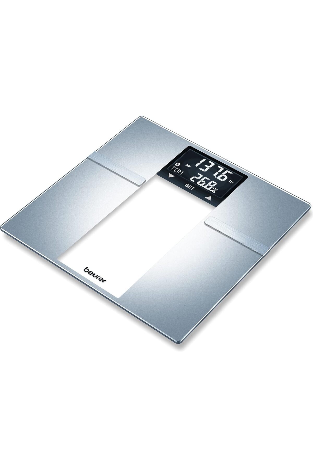 Beurer-BF70 Body Fat Scale,BMI&Calorie Display,App Sync via Bluetooth,User Recognition,8 Memory Spaces,Grey 1