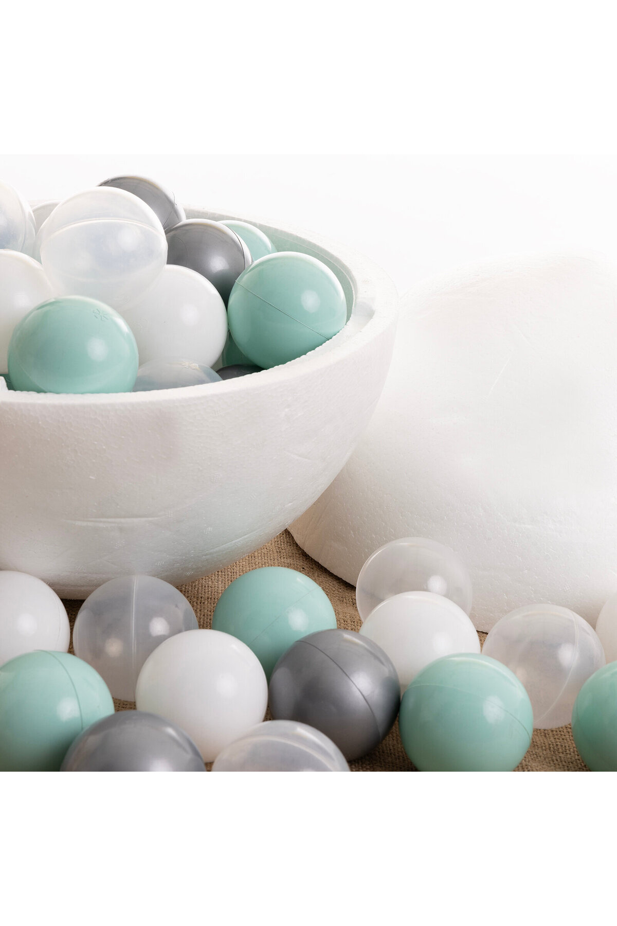 Jusso Bubble 100 ‘lü Top Havuzu Topları Yeşil-Gri fotoğrafı 3 (önizleme)